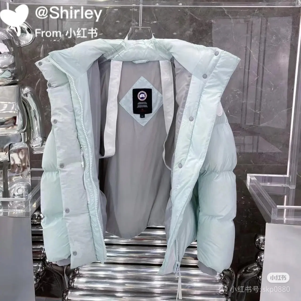 Junction Pastel Down Parka with White Label D53022282 — view 2