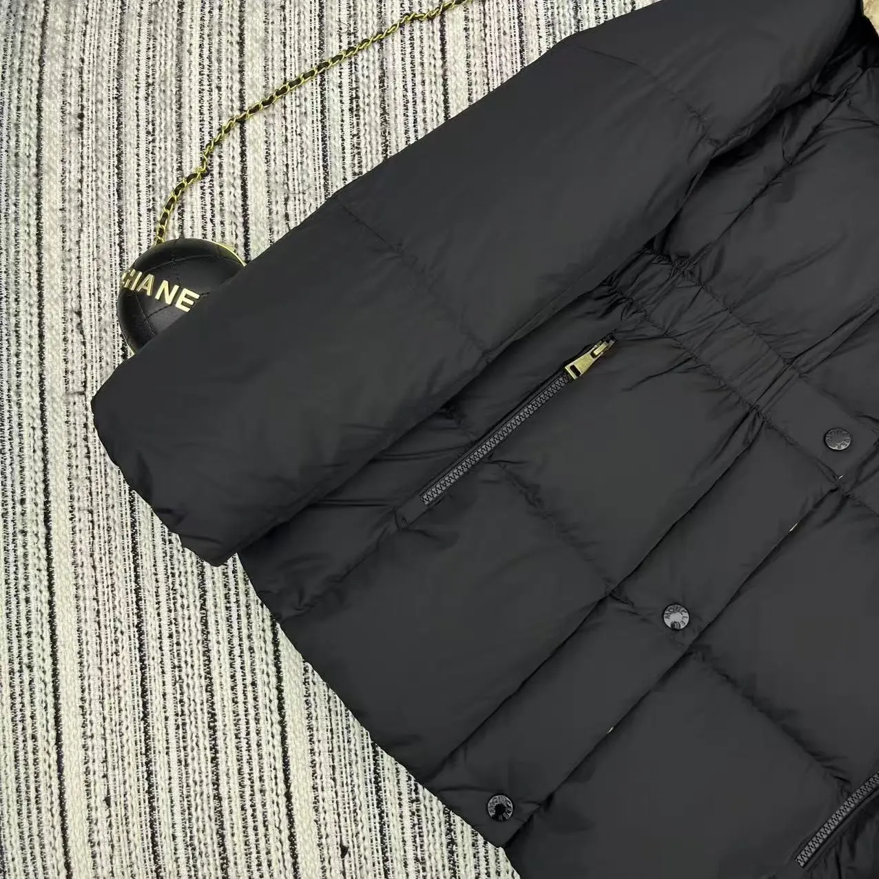Hooded Cinched-Waist Down Puffer Jacket D59022185 — view 6