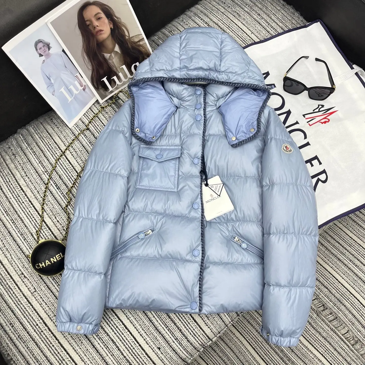 Glarein Hooded Quilted Down Jacket D59022175