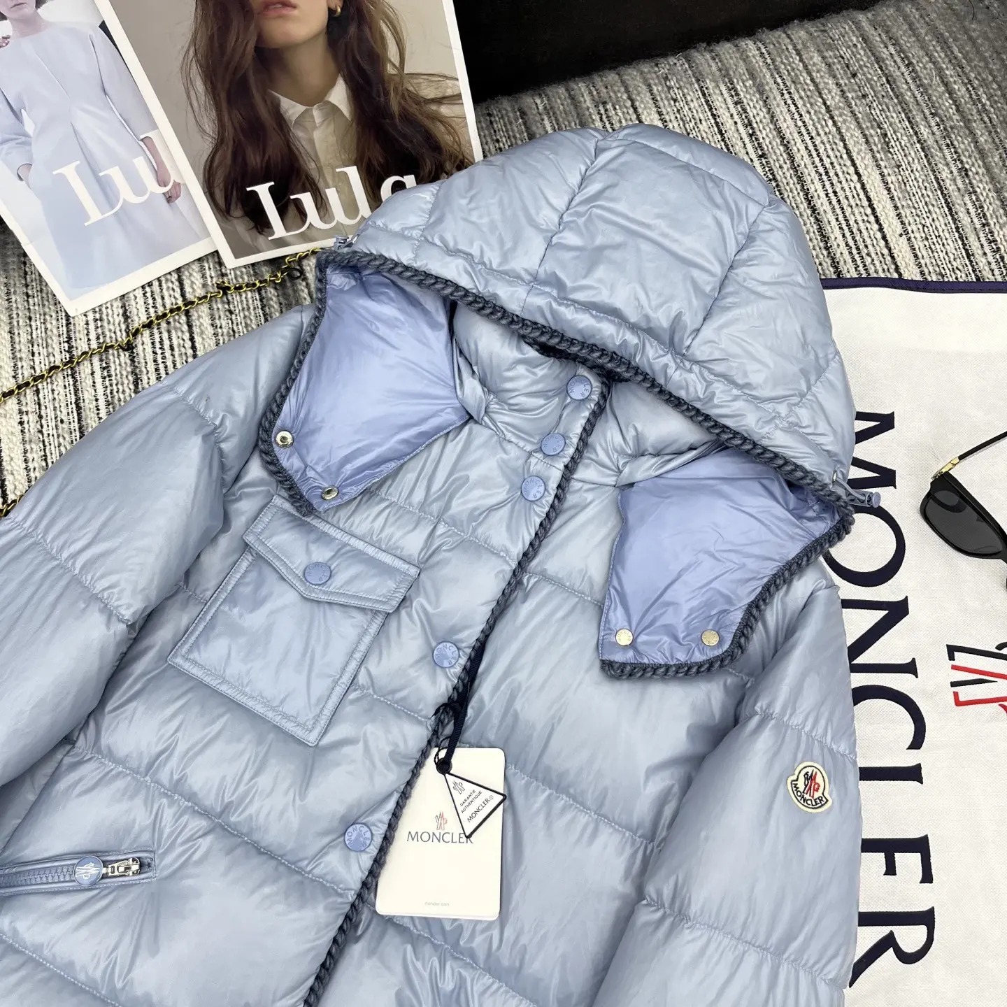 Glarein Hooded Quilted Down Jacket D59022175 — view 2