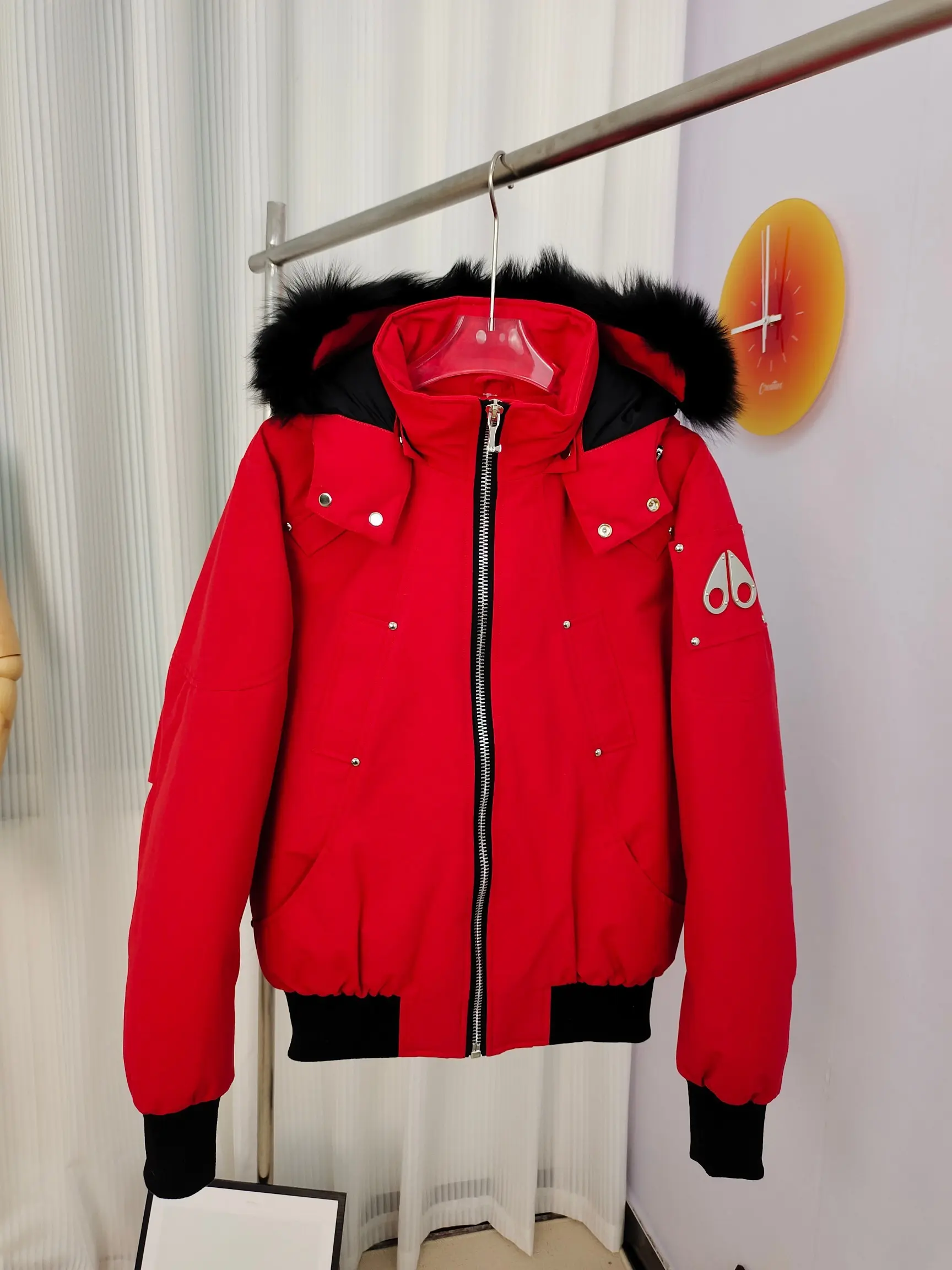 Ballistic Bomber Fur-Trimmed Down Jacket D60022222