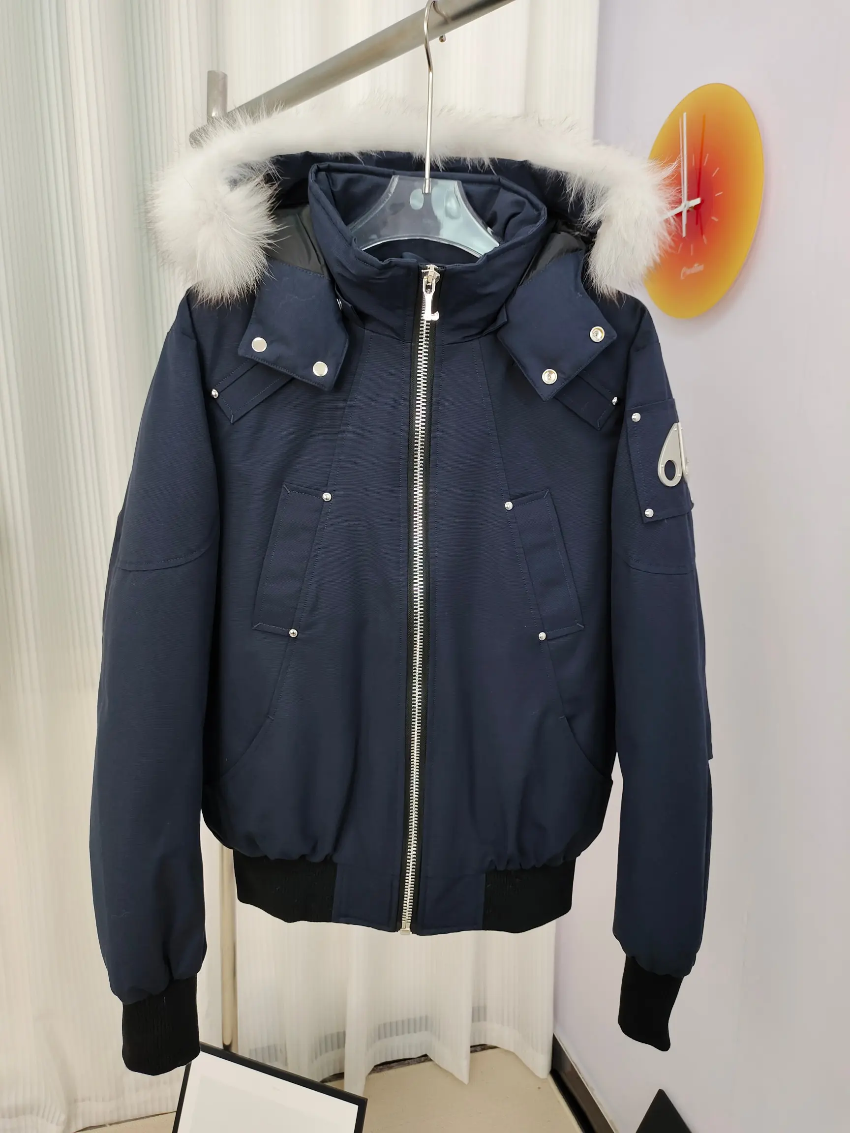 Moose Knuckles Fur-Trimmed Down Bomber Jacket D60022220