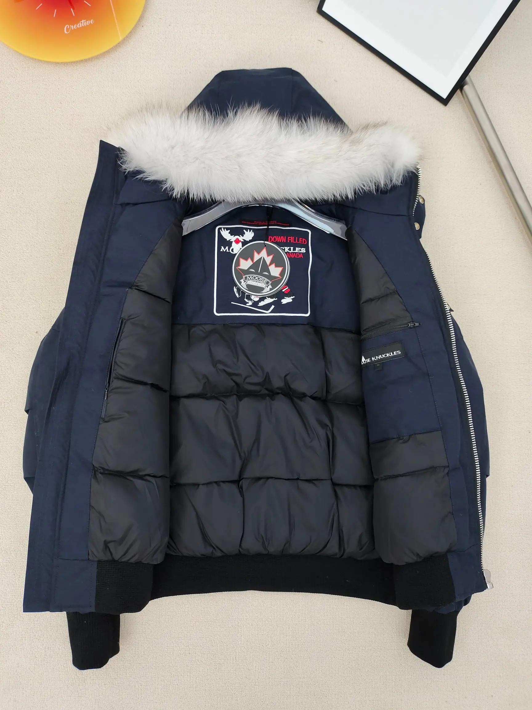 Moose Knuckles Fur-Trimmed Down Bomber Jacket D60022220 — view 8