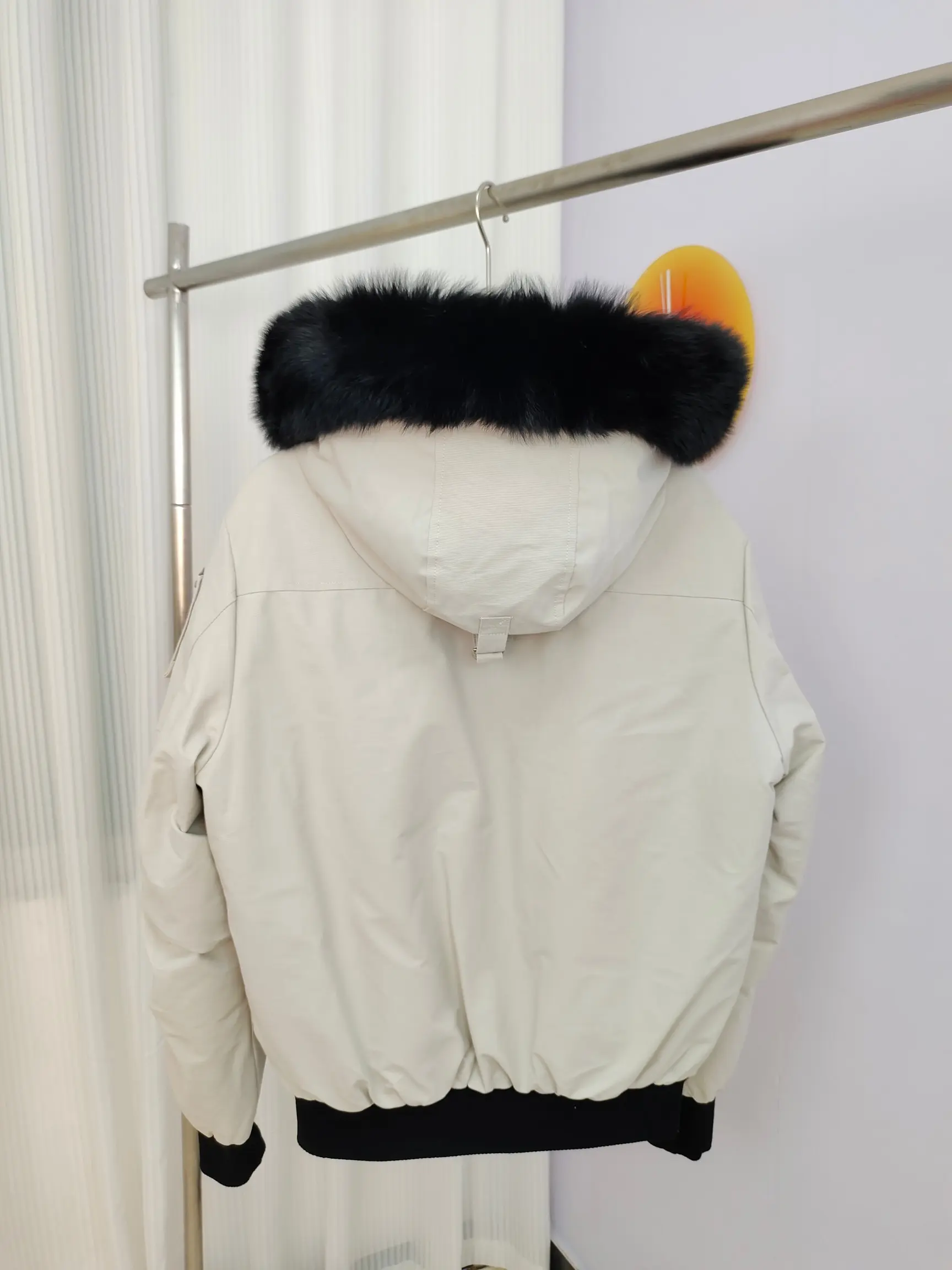 Ballistic Bomber Down Jacket with Fur-Trim Hood D60022221 — view 2