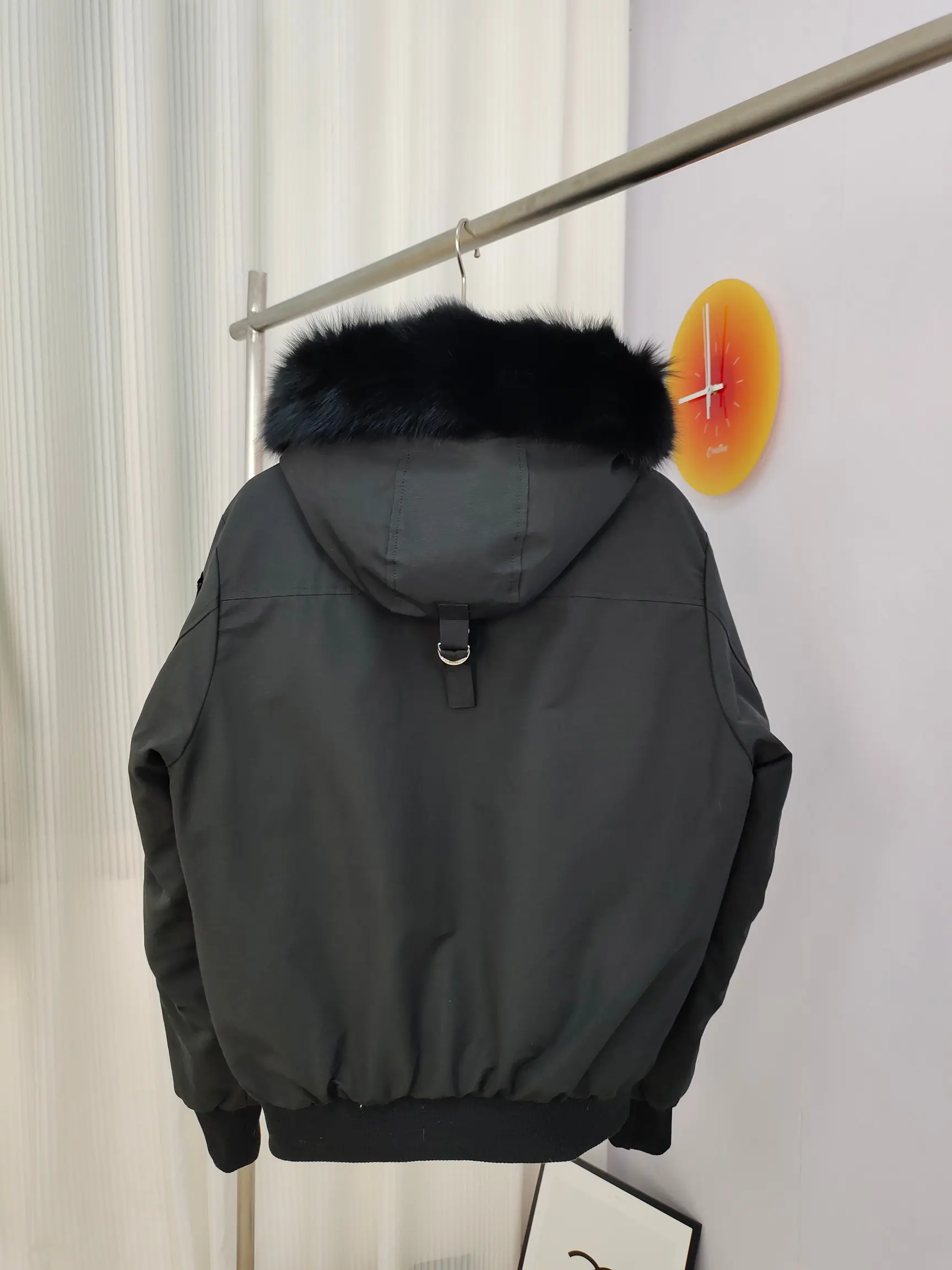Ballistic Fur-Trimmed Down Bomber Jacket D60022219 — view 2