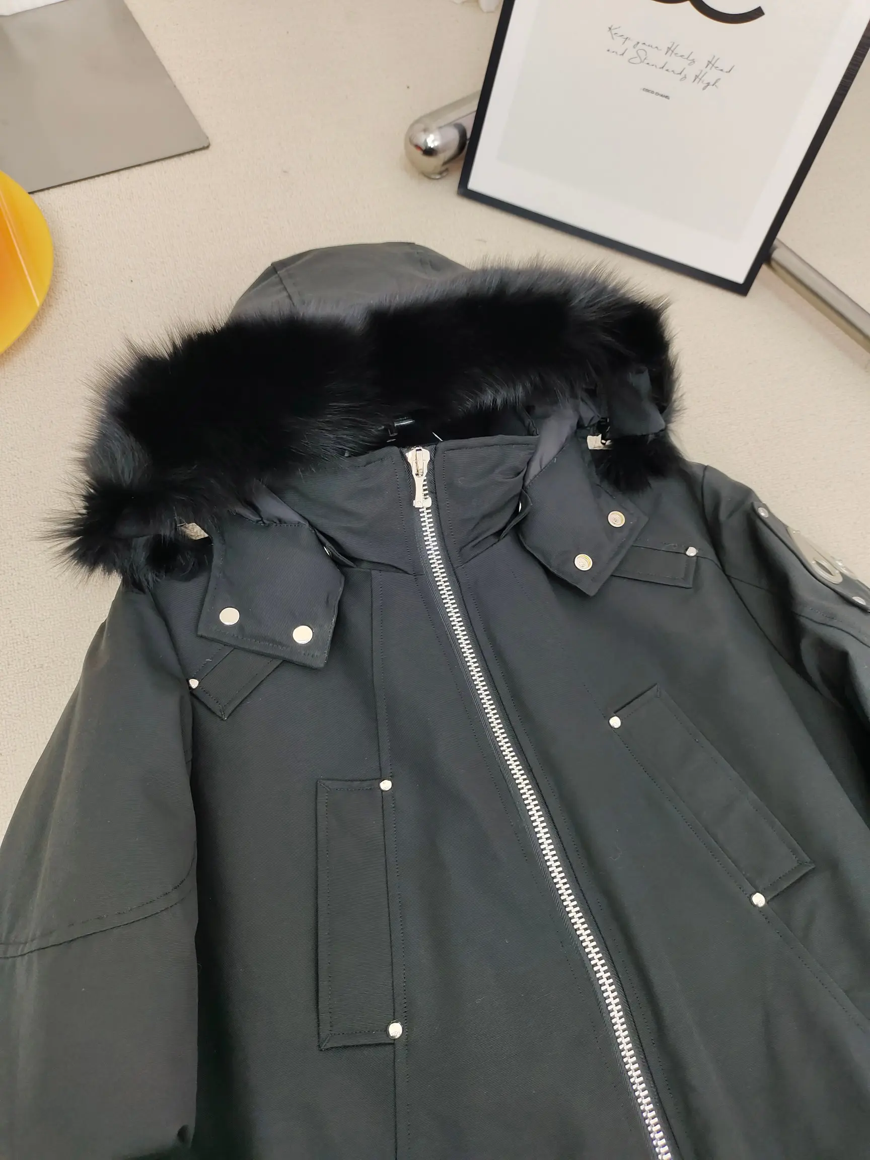 Ballistic Fur-Trimmed Down Bomber Jacket D60022219 — view 3