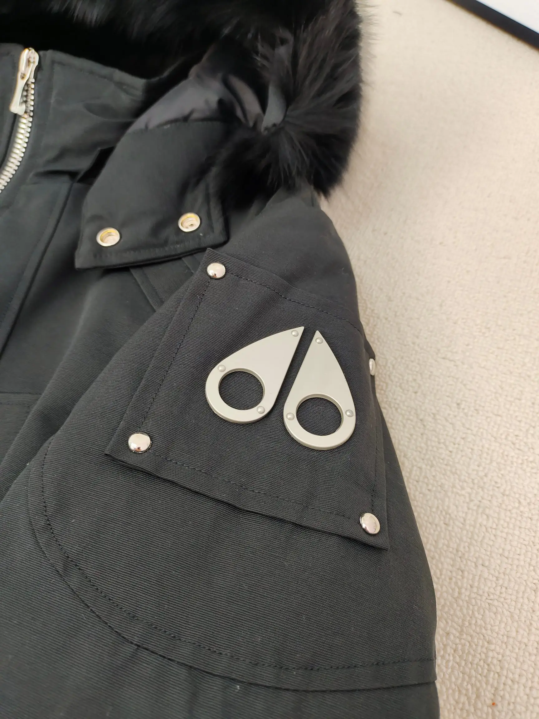 Ballistic Fur-Trimmed Down Bomber Jacket D60022219 — view 5