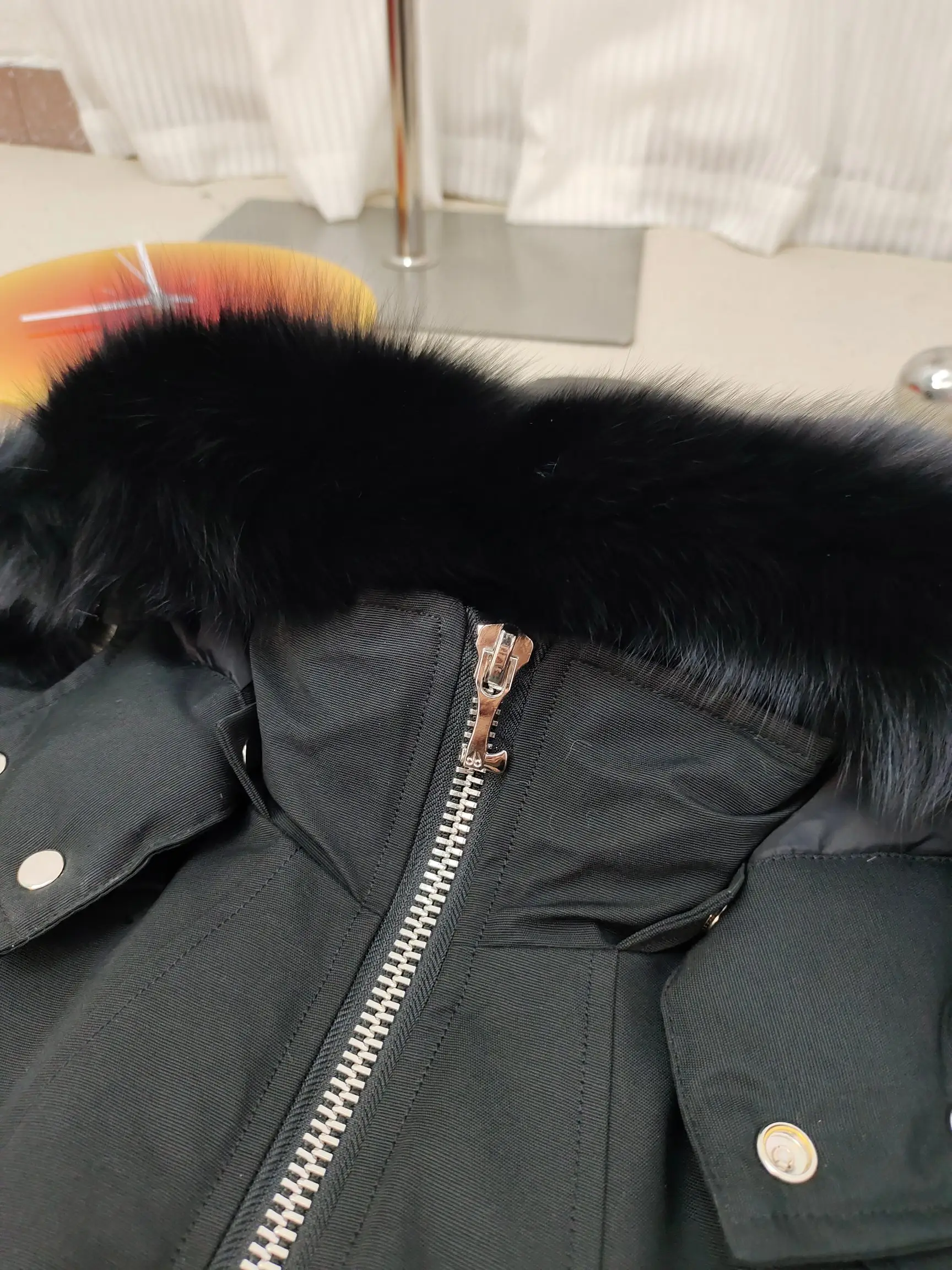 Ballistic Fur-Trimmed Down Bomber Jacket D60022219 — view 6