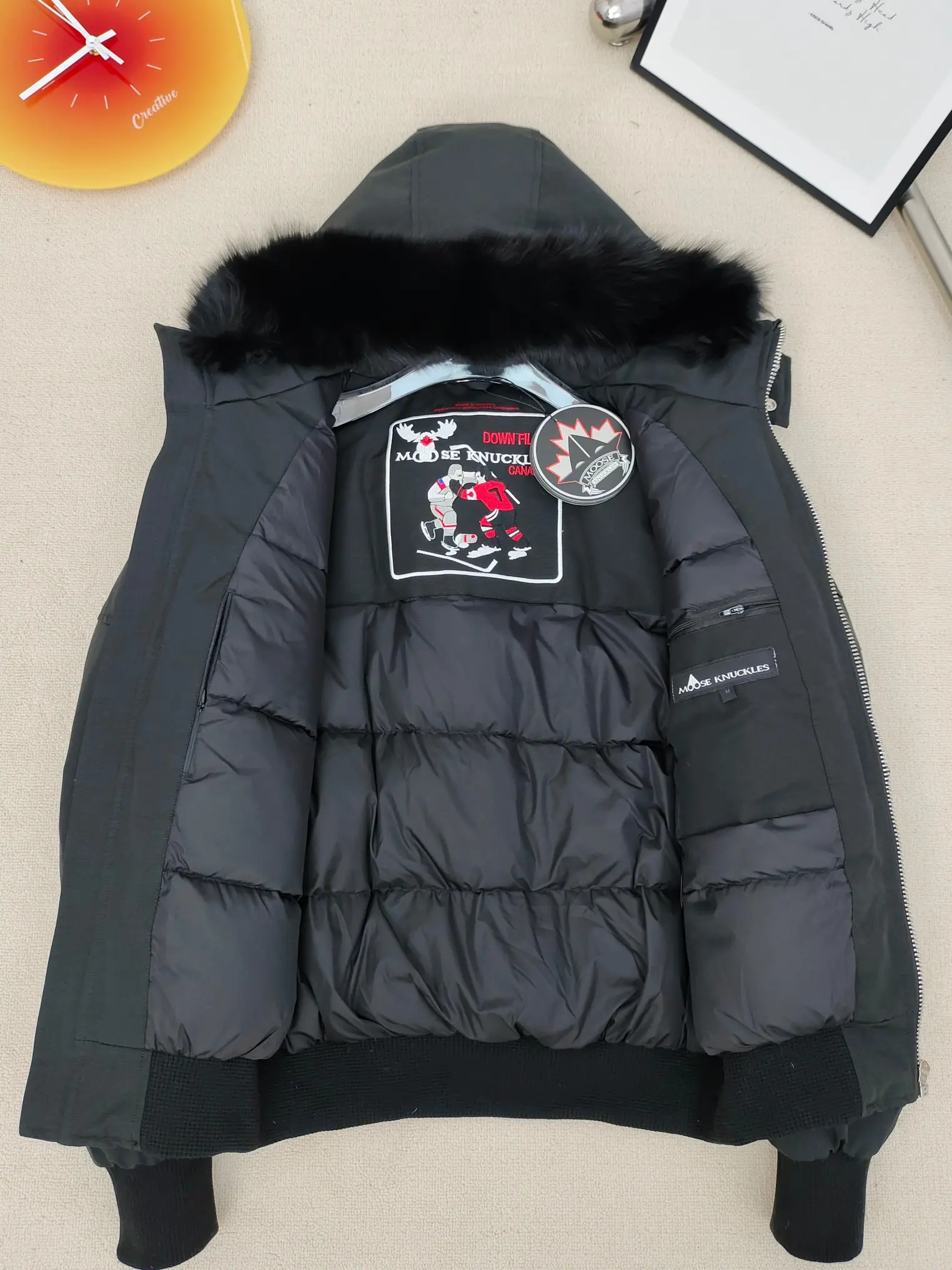 Ballistic Fur-Trimmed Down Bomber Jacket D60022219 — view 8