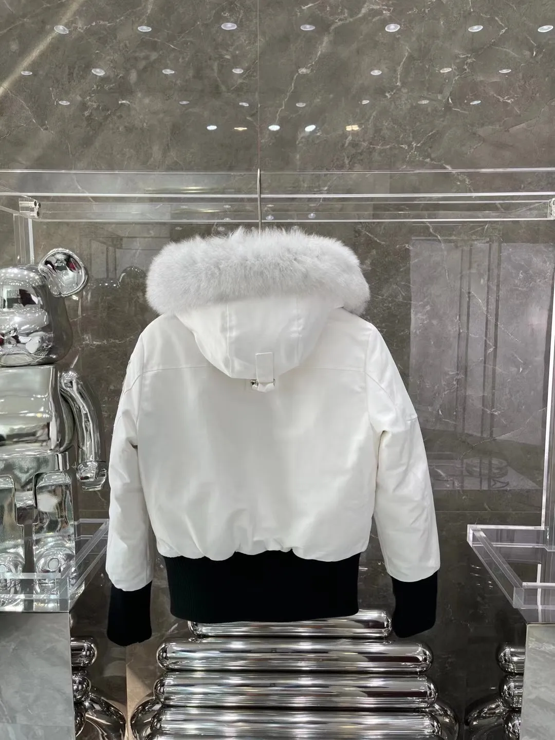 Moose Knuckles Fur-Trimmed Down Bomber Jacket D60022225 — view 8