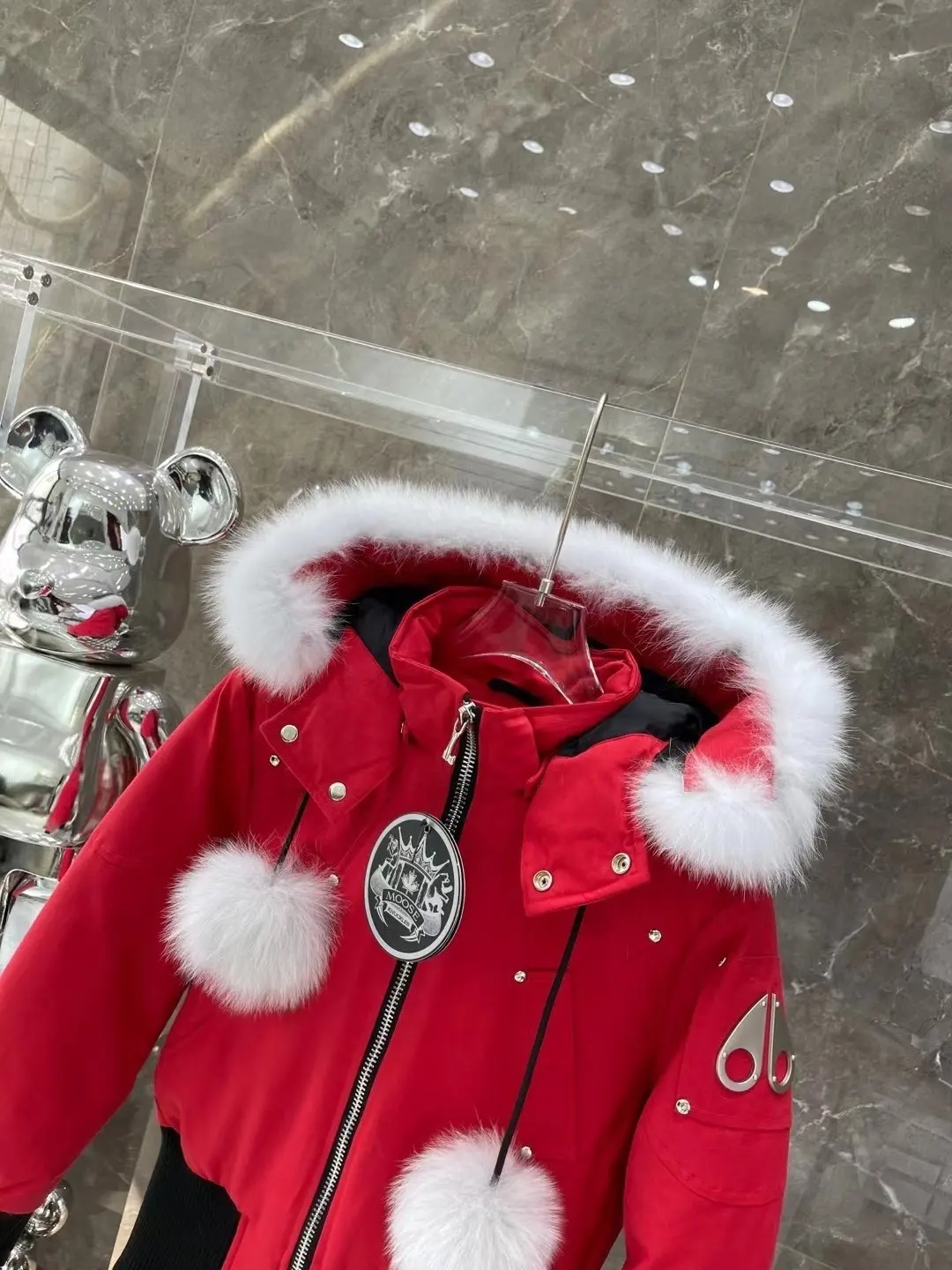 Moose Knuckles Fur-Trimmed Down Bomber Jacket D60022224 — view 3