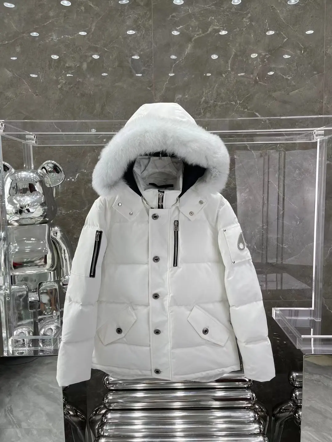 Moose Knuckles Fur-Trimmed Down Puffer Jacket D63022214 — view 9