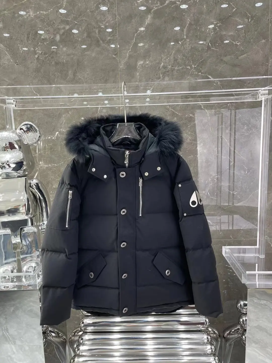 Moose Knuckles Fur-Trimmed Down Puffer Jacket D63022211 — view 4