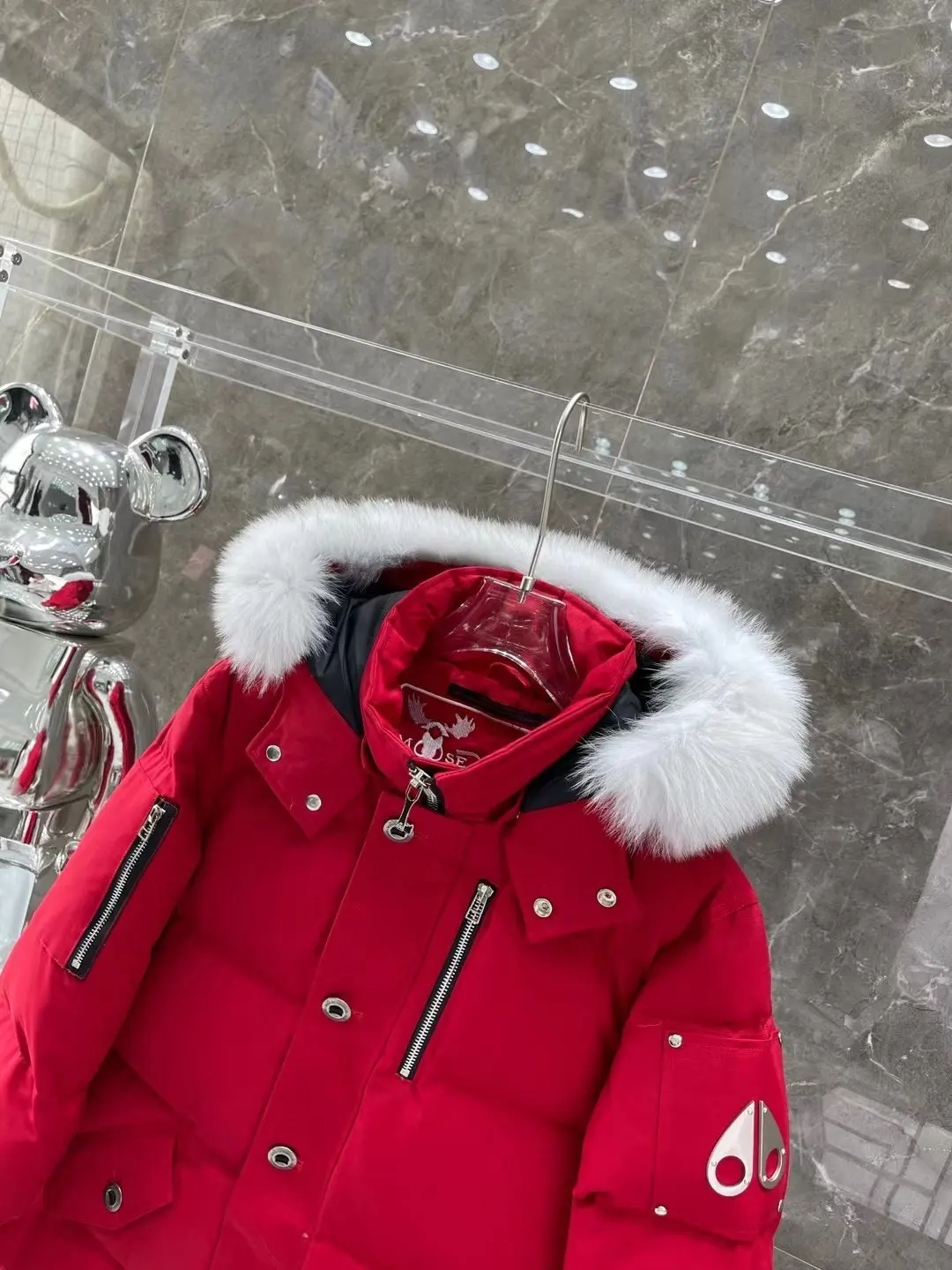 Fur-Trimmed Down-Filled Puffer Jacket D63022213 — view 2