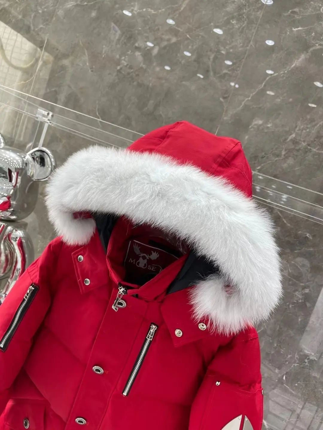 Fur-Trimmed Down-Filled Puffer Jacket D63022213 — view 7