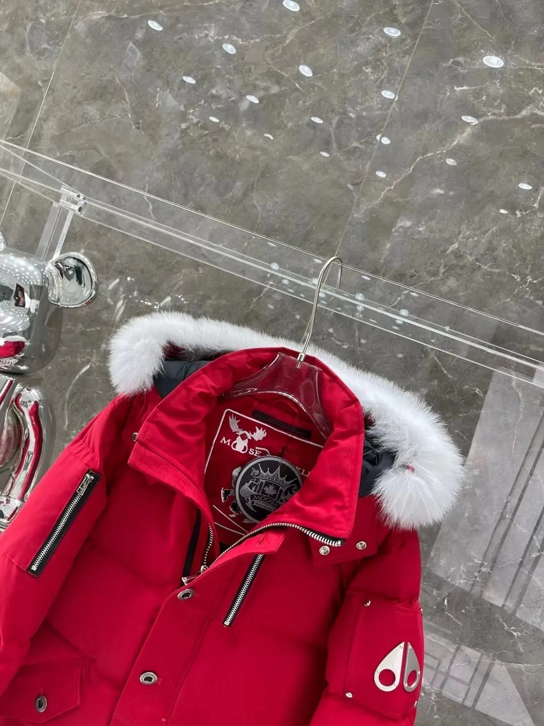 Fur-Trimmed Down-Filled Puffer Jacket D63022213 — view 8