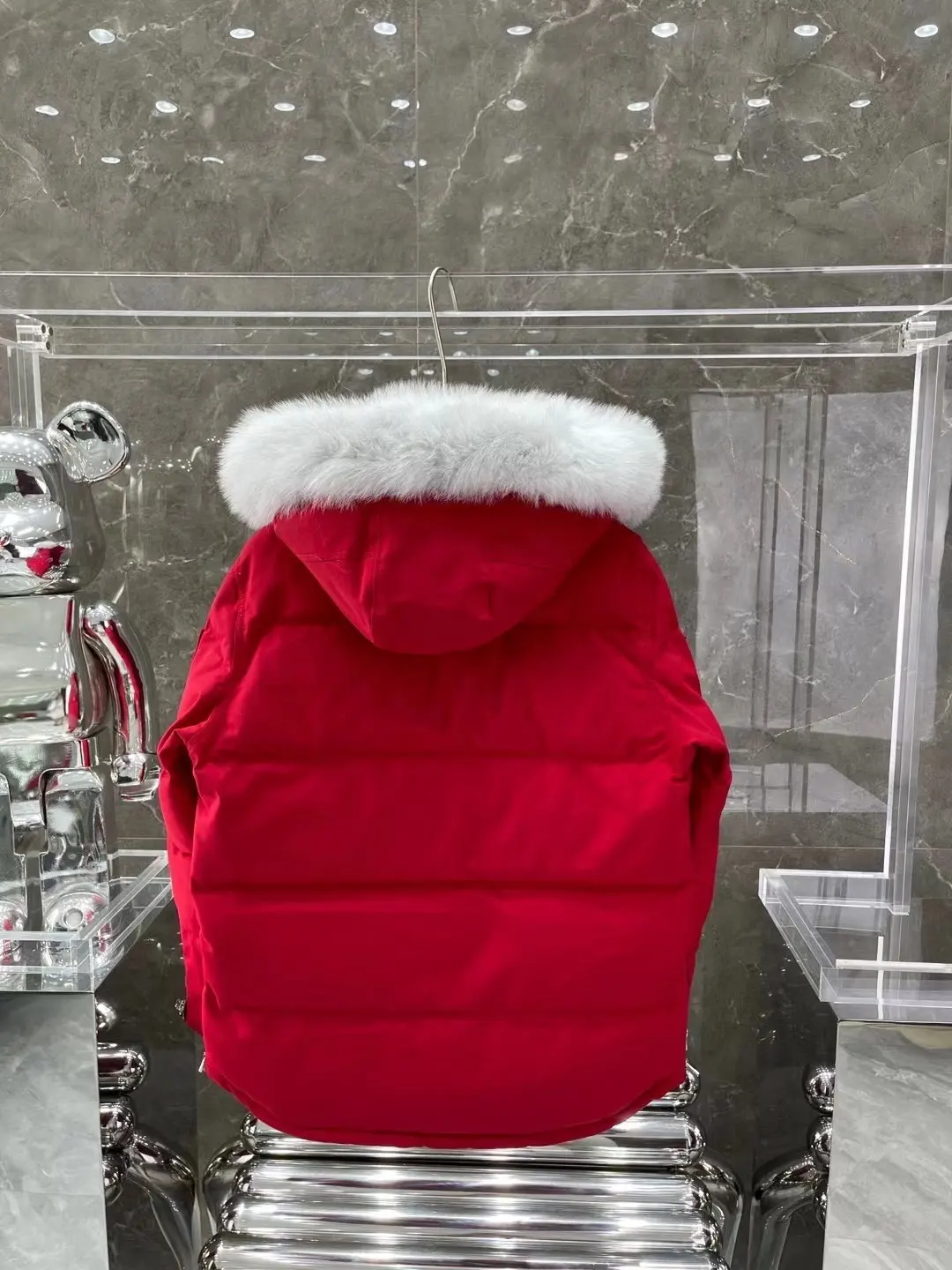 Fur-Trimmed Down-Filled Puffer Jacket D63022213 — view 9