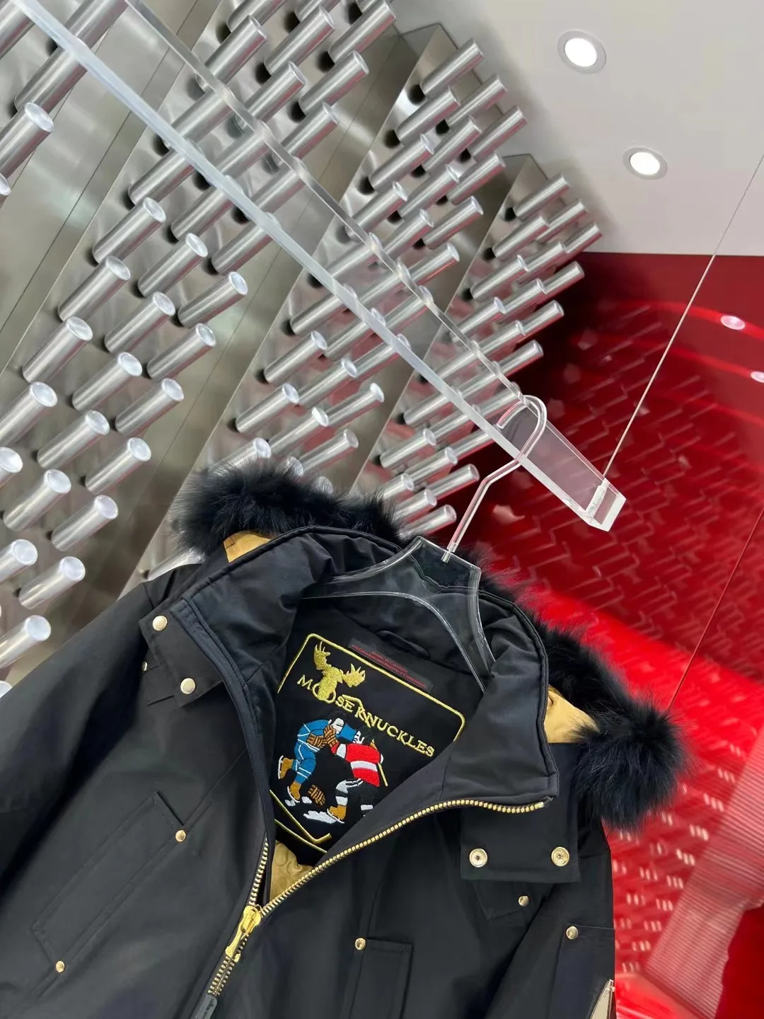 Moose Knuckles Fur-Trimmed Down Bomber Jacket D64022218 — view 6
