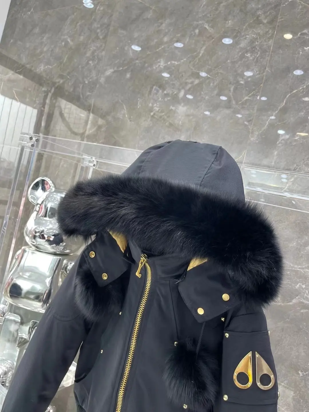 Moose Knuckles Fur-Trimmed Down Bomber Jacket D65022227 — view 7