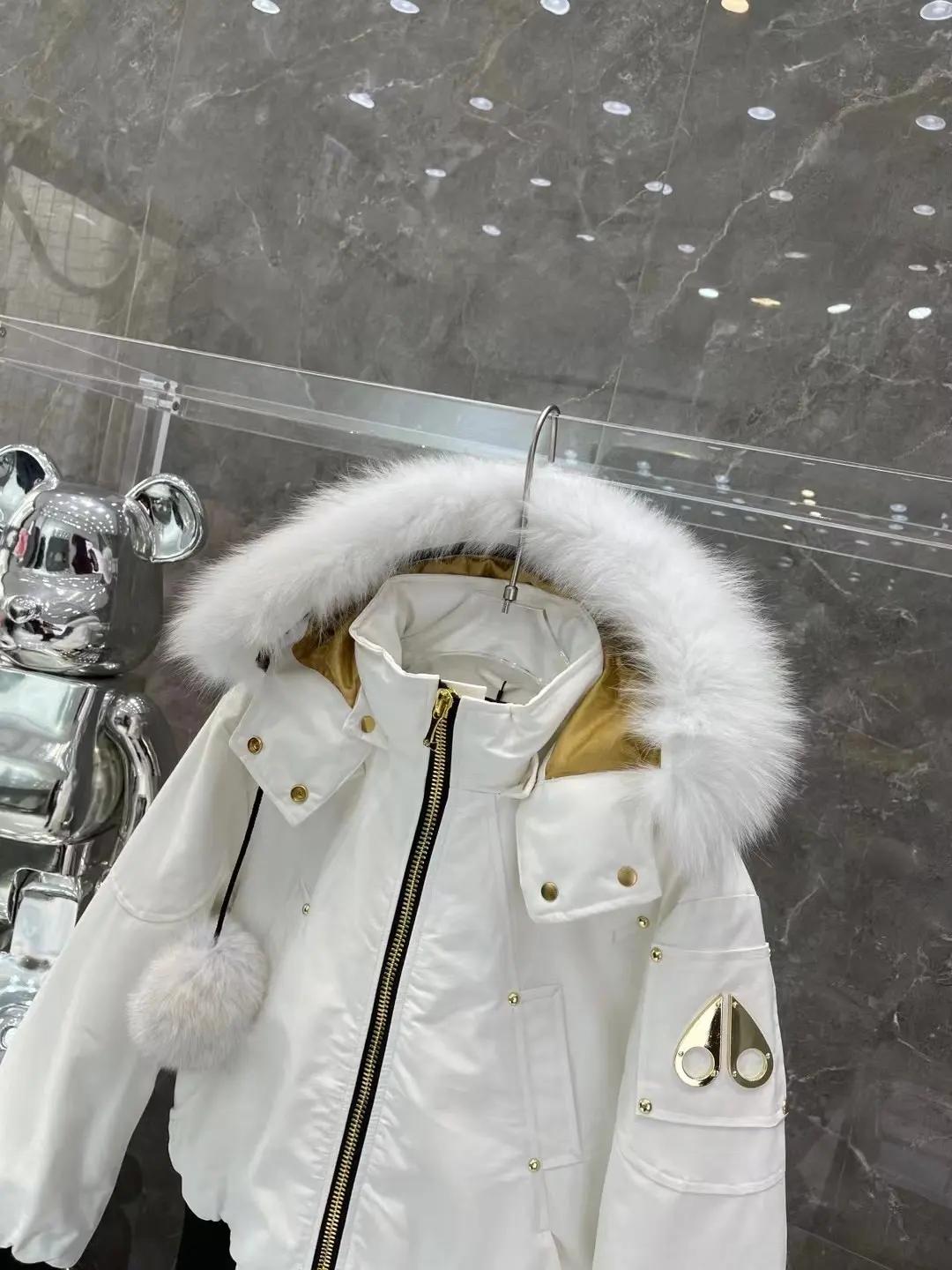 Moose Knuckles Fur-Trimmed Down Bomber Jacket D65022226 — view 3