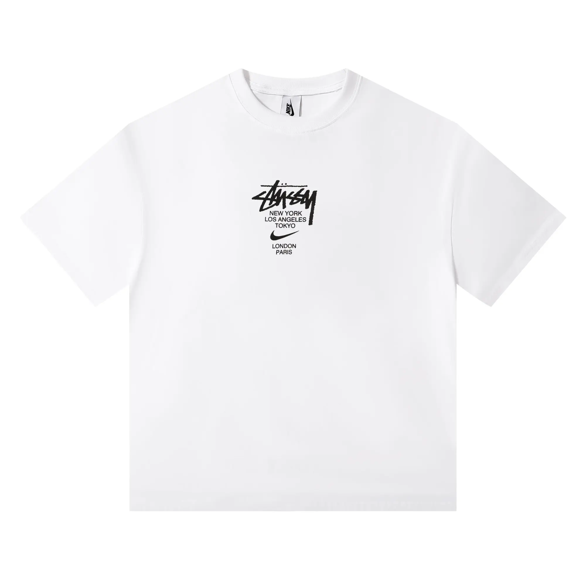 Stüssy x Nike Logo Print Cotton T-Shirt D4816152 — view 4