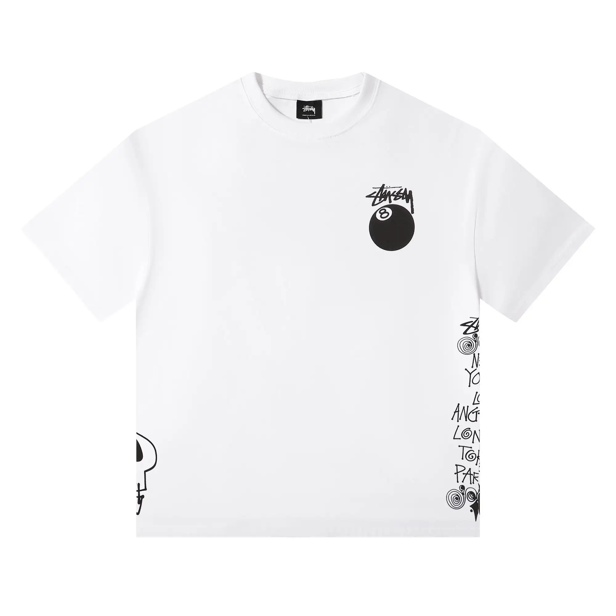 8-Ball Skull Print Cotton T-Shirt D5516133