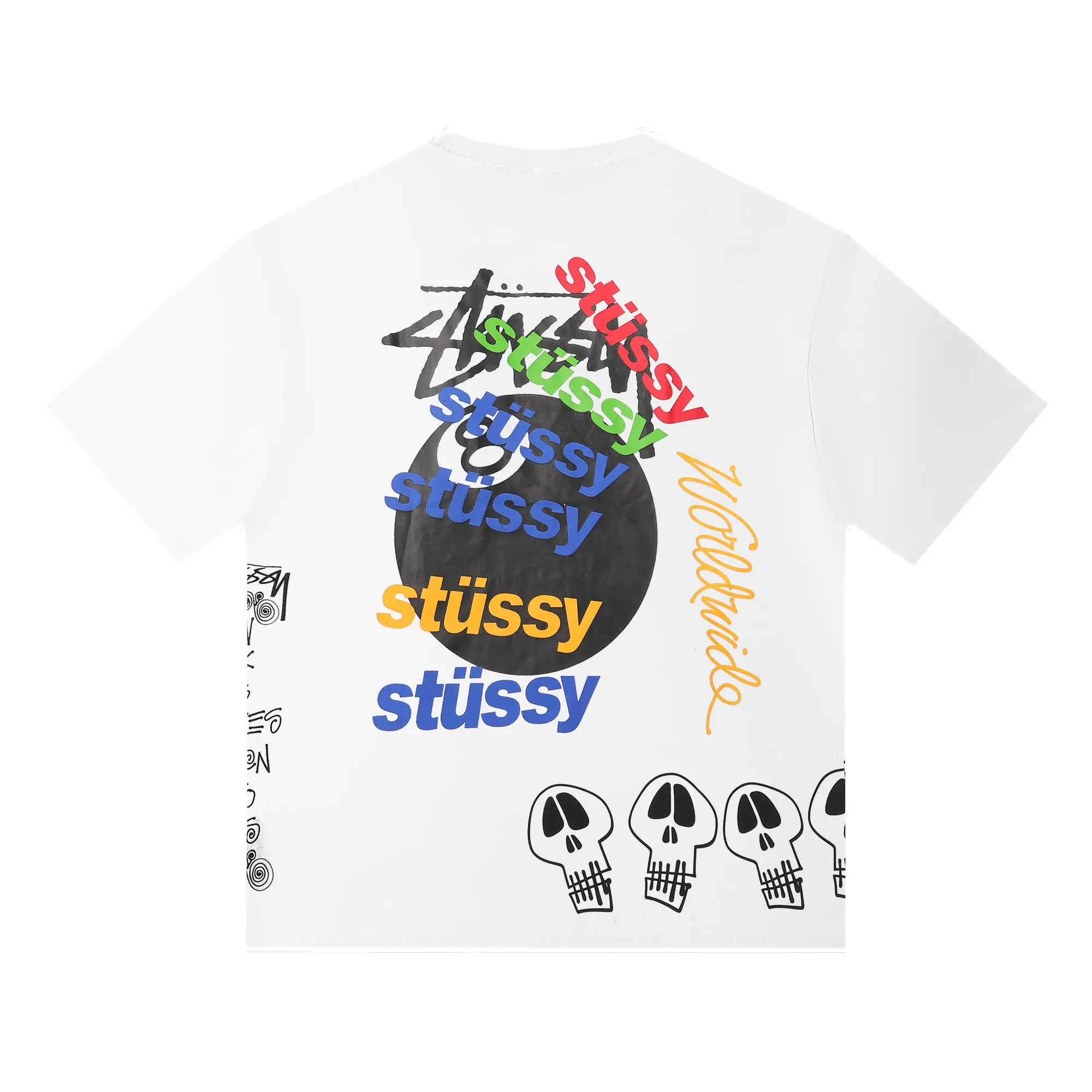 8-Ball Skull Print Cotton T-Shirt D5516133 — view 2