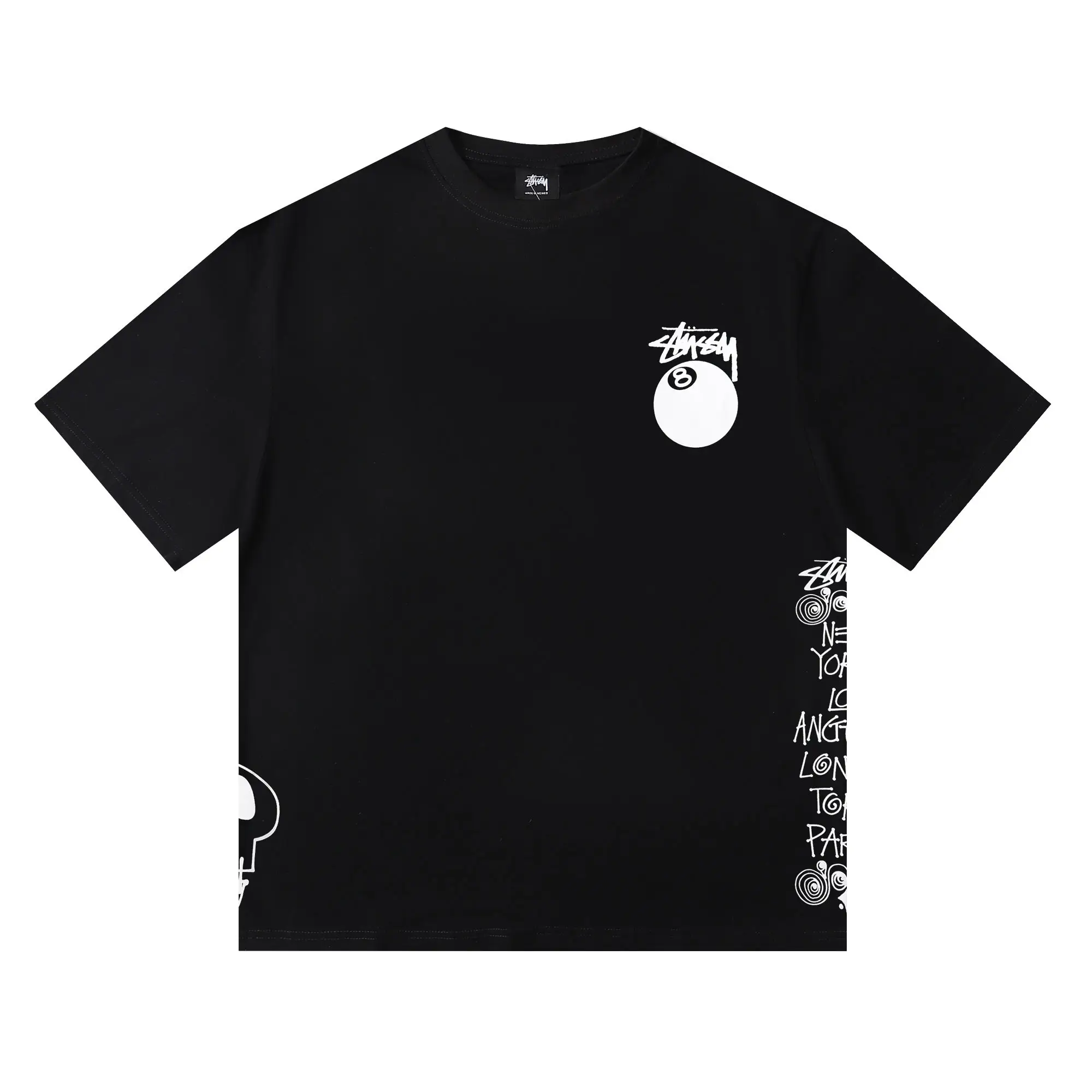 8-Ball Skull Print Cotton T-Shirt D5516133 — view 3
