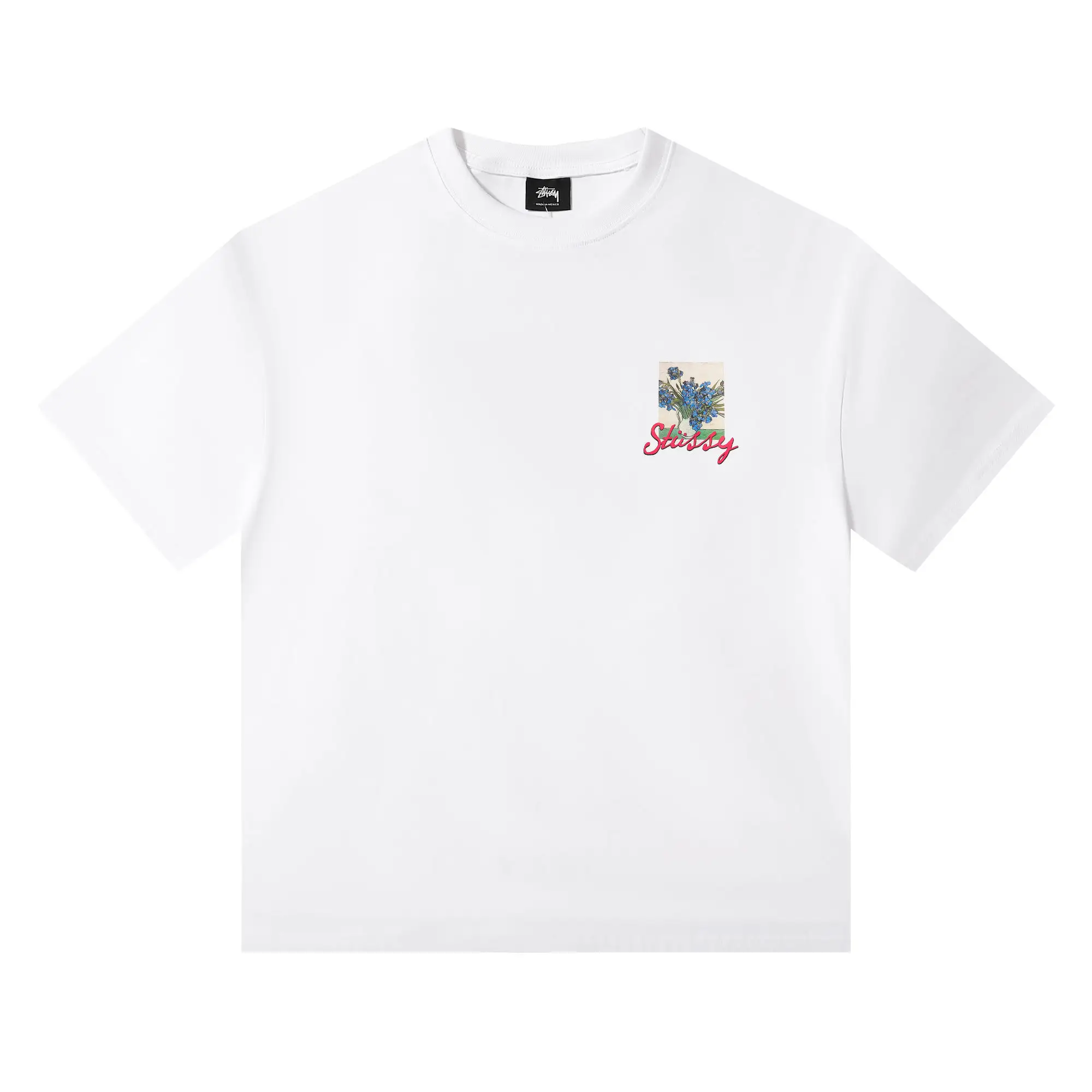 Irises Graphic Print Cotton T-Shirt D4816129
