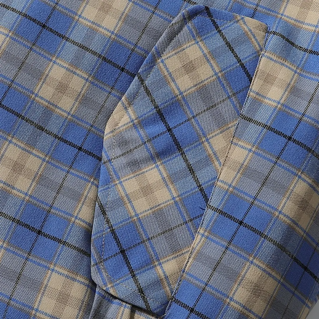 Padded Plaid Zip-Up Shirt Jacket D13516062 — view 7