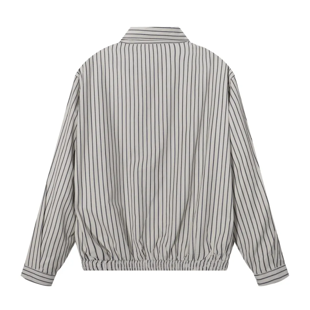 Striped Zip-Up Shirt Jacket D10516059 — view 2