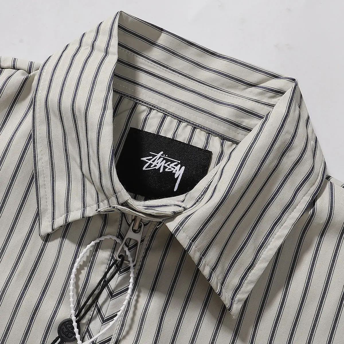 Striped Zip-Up Shirt Jacket D10516059 — view 3