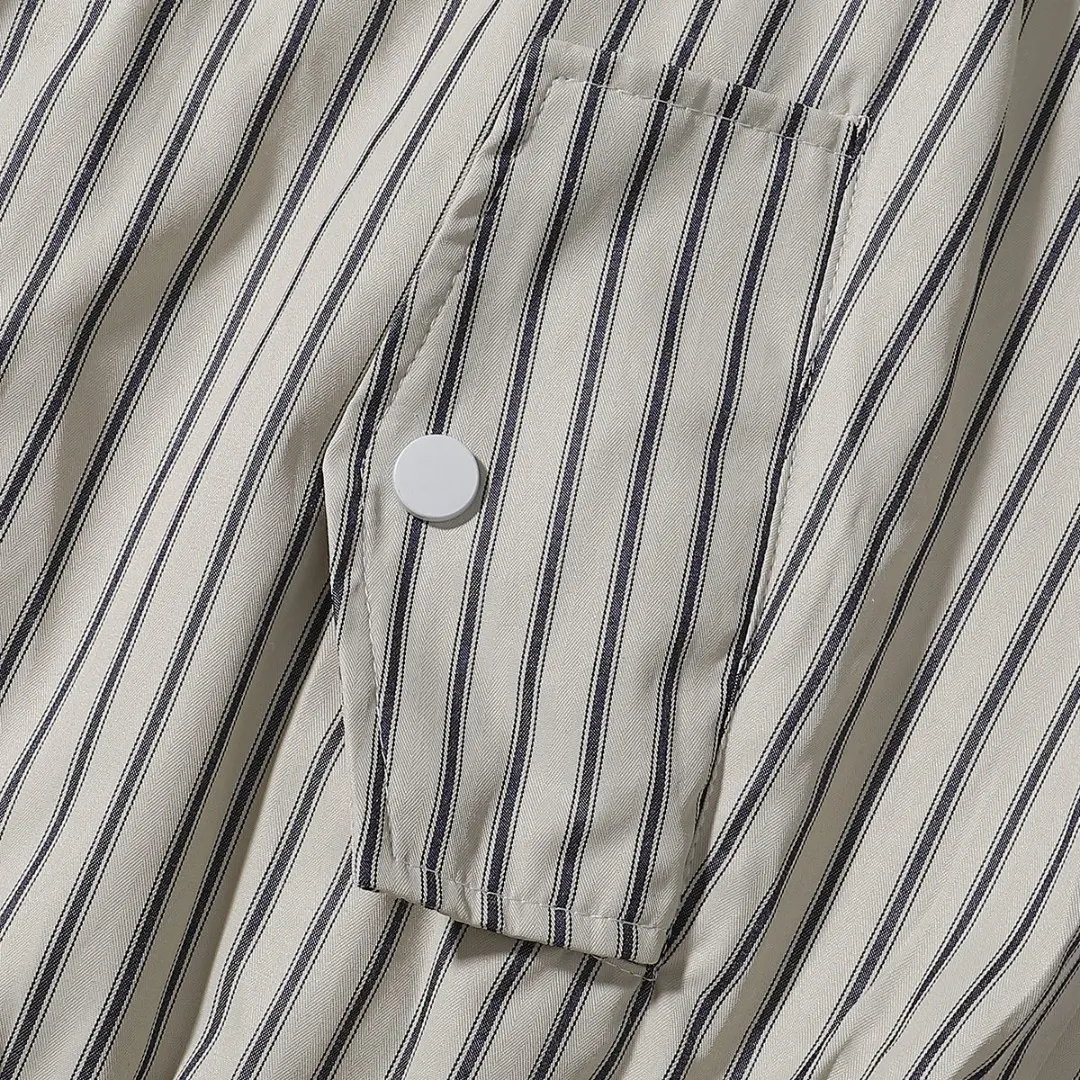 Striped Zip-Up Shirt Jacket D10516059 — view 7