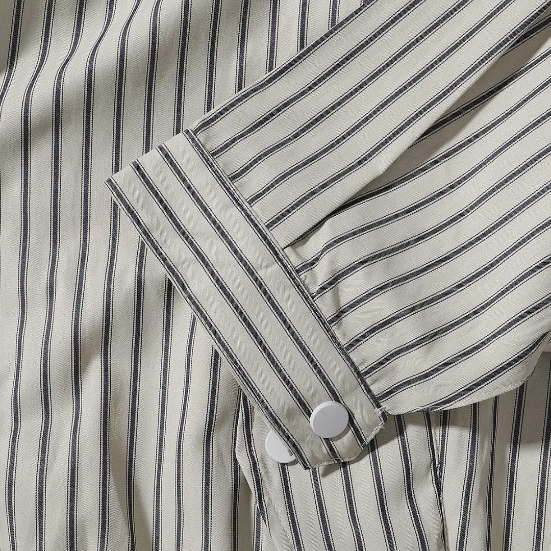 Striped Zip-Up Shirt Jacket D10516059 — view 8