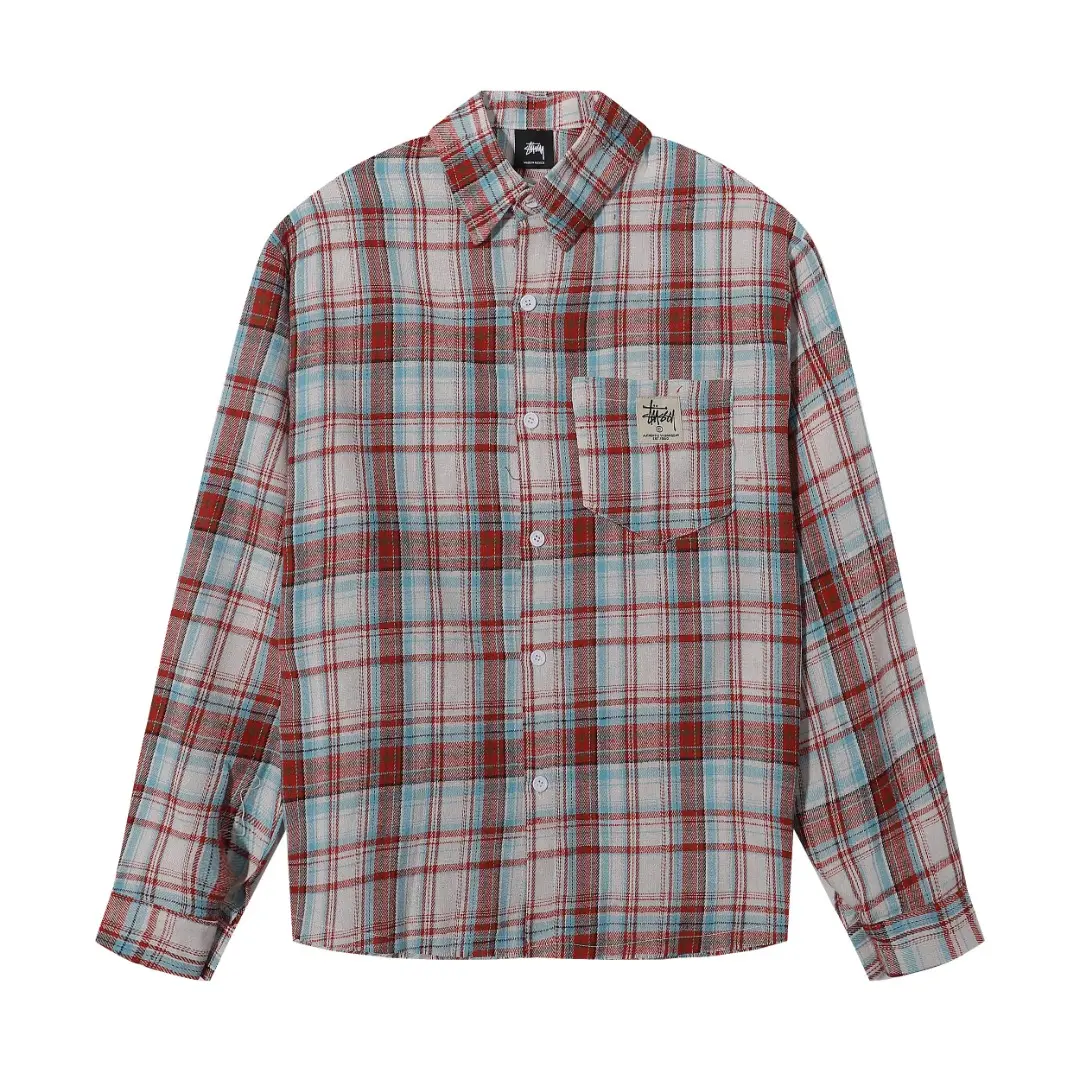 Plaid Fringed Flannel Shirt Jacket D6516061