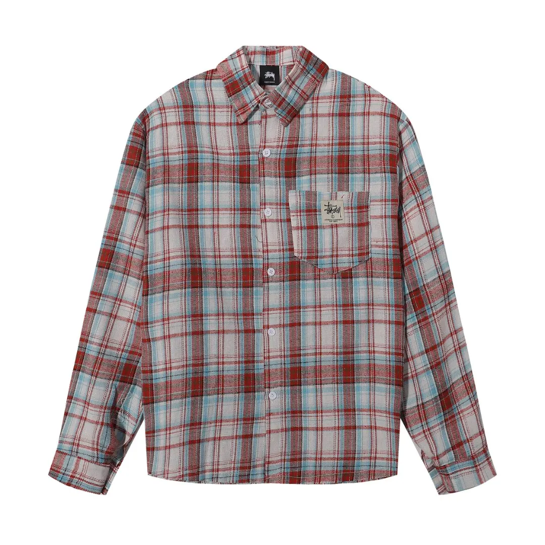 Plaid Fringed Flannel Shirt Jacket D6516061
