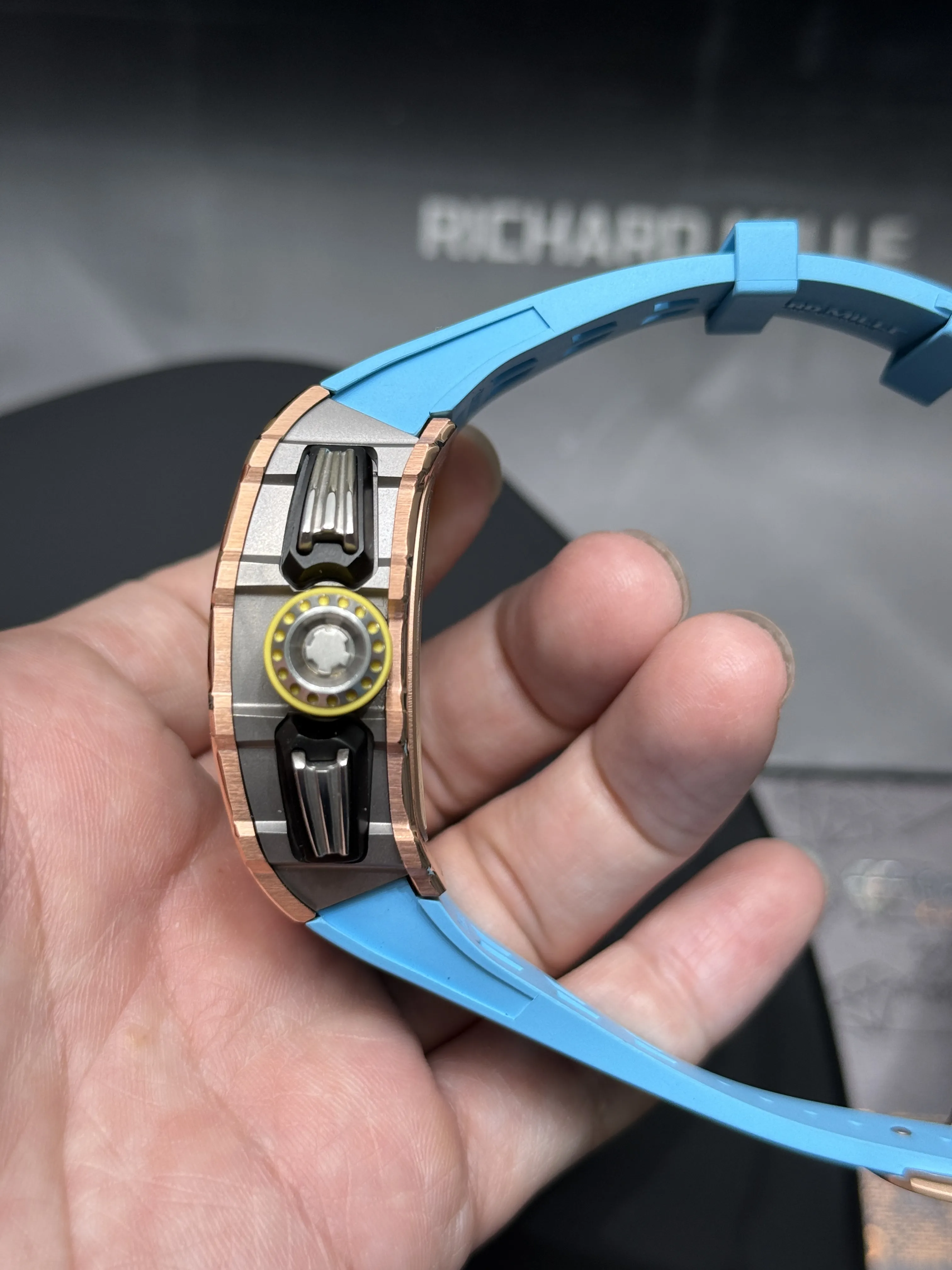 Richard Mille RM 11-Style Rose-Tone Skeleton Chronograph Watch D472519408 — view 6