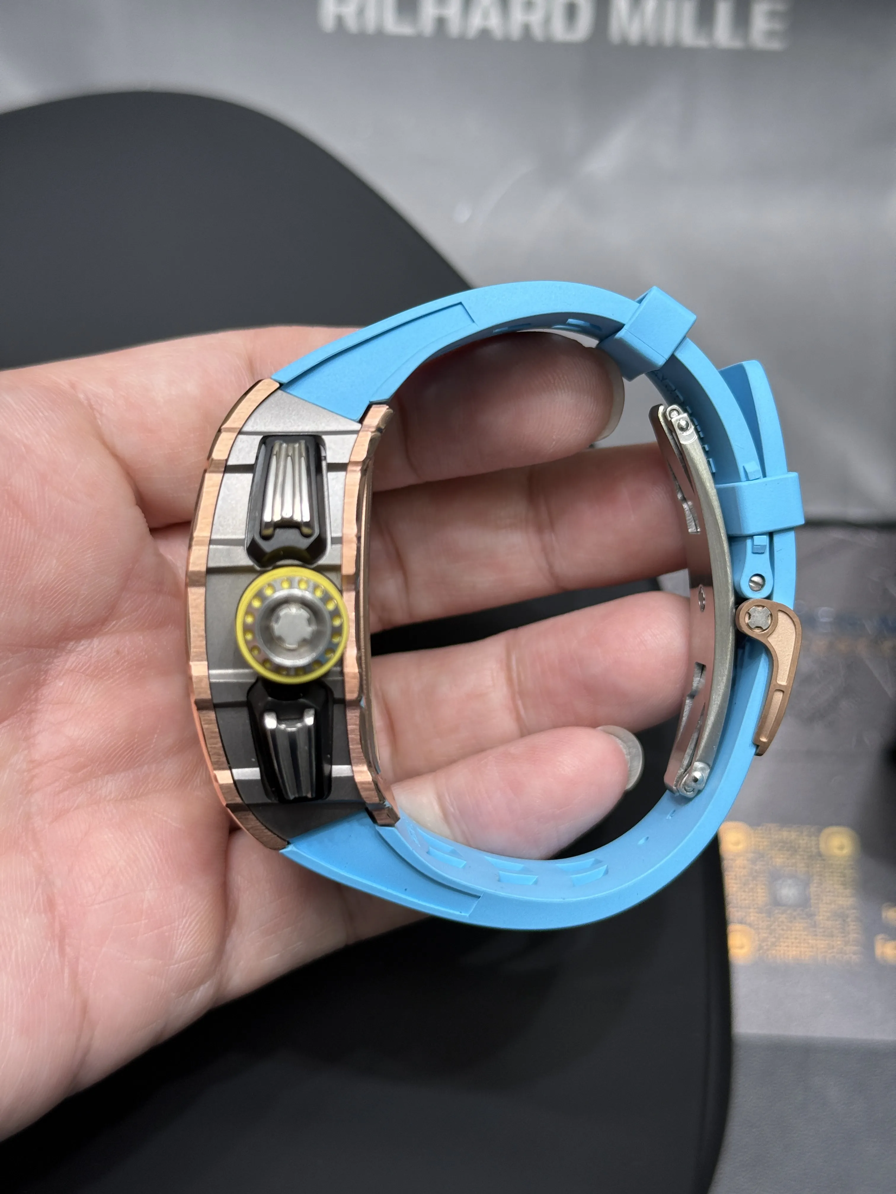 Richard Mille RM 11-Style Rose-Tone Skeleton Chronograph Watch D472519408 — view 8