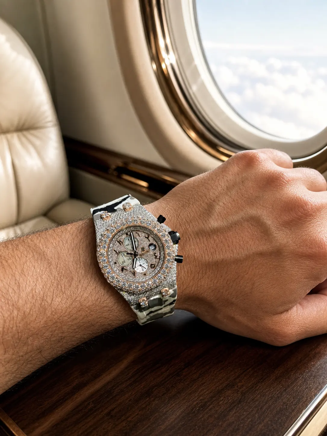 Audemars Piguet Royal Oak Offshore-Style Iced-Out Camo Watch D911319410