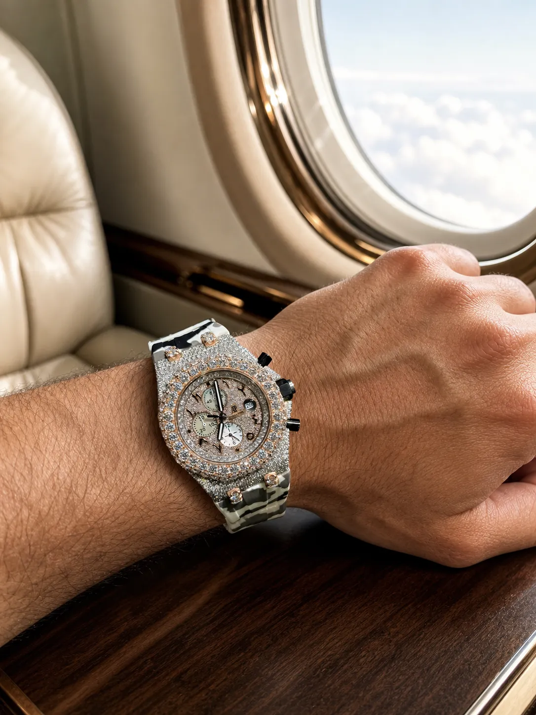 Audemars Piguet Royal Oak Offshore-Style Iced-Out Camo Watch D911319410