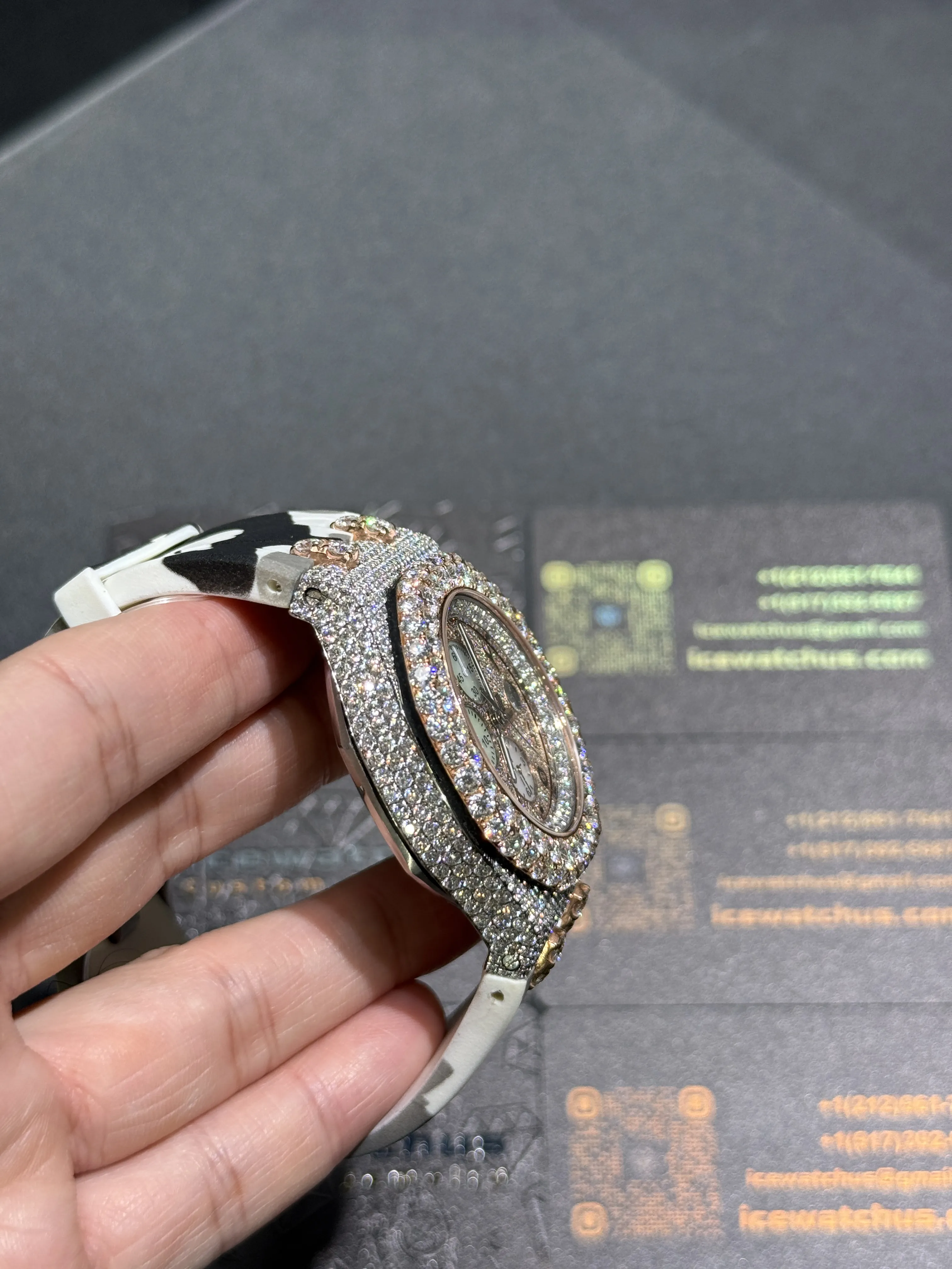 Audemars Piguet Royal Oak Offshore-Style Iced-Out Camo Watch D911319410 — view 4