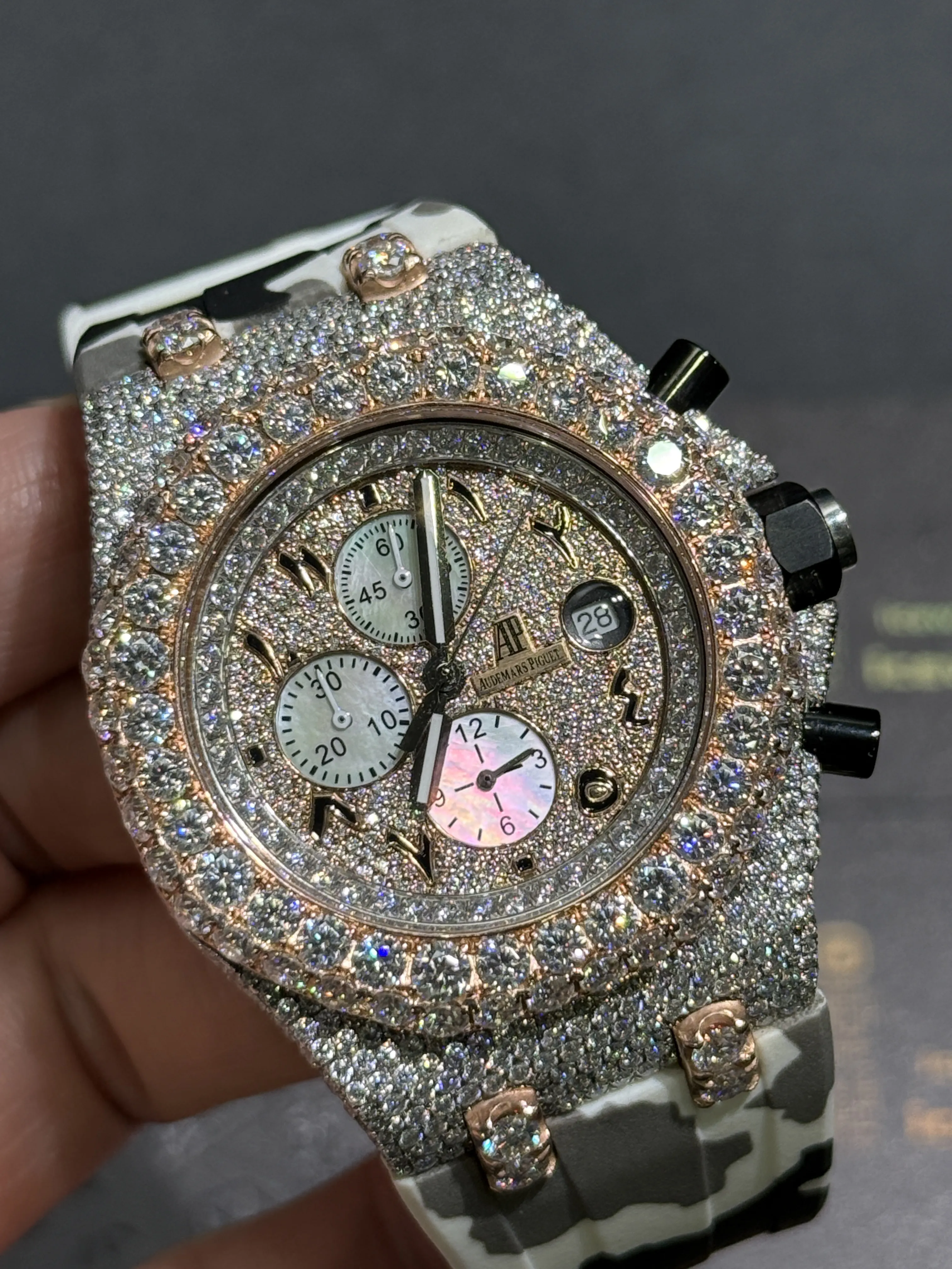 Audemars Piguet Royal Oak Offshore-Style Iced-Out Camo Watch D911319410 — view 11