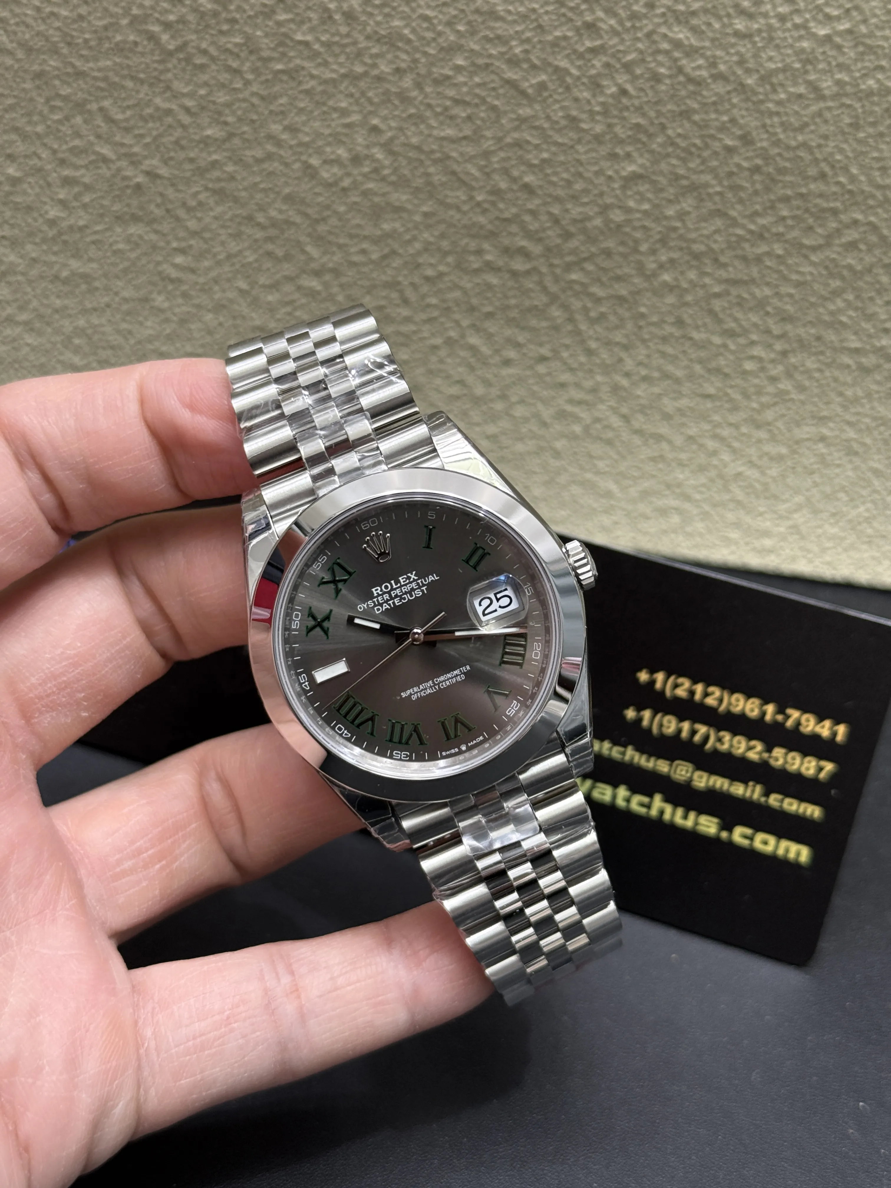 Rolex Datejust 41-Style Slate Green Roman Dial Watch D391519425 — view 2