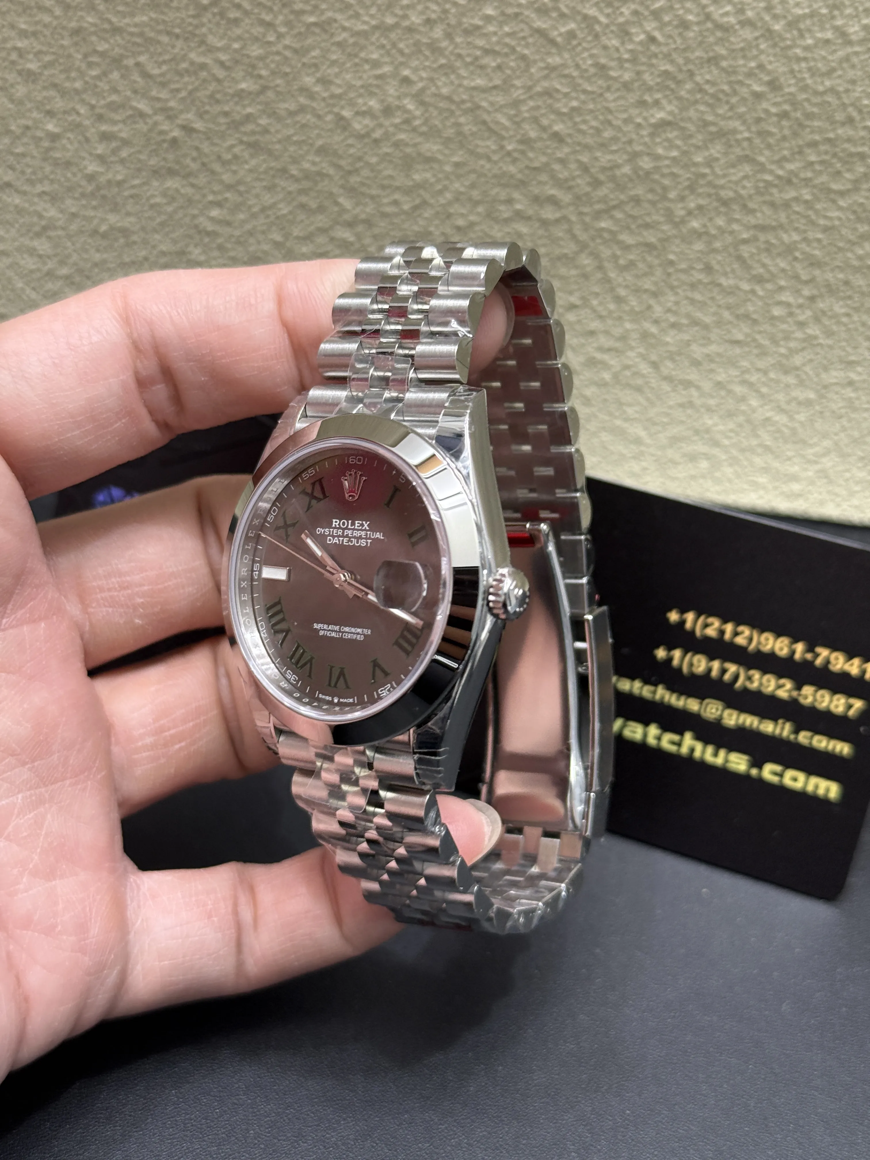 Rolex Datejust 41-Style Slate Green Roman Dial Watch D391519425 — view 4