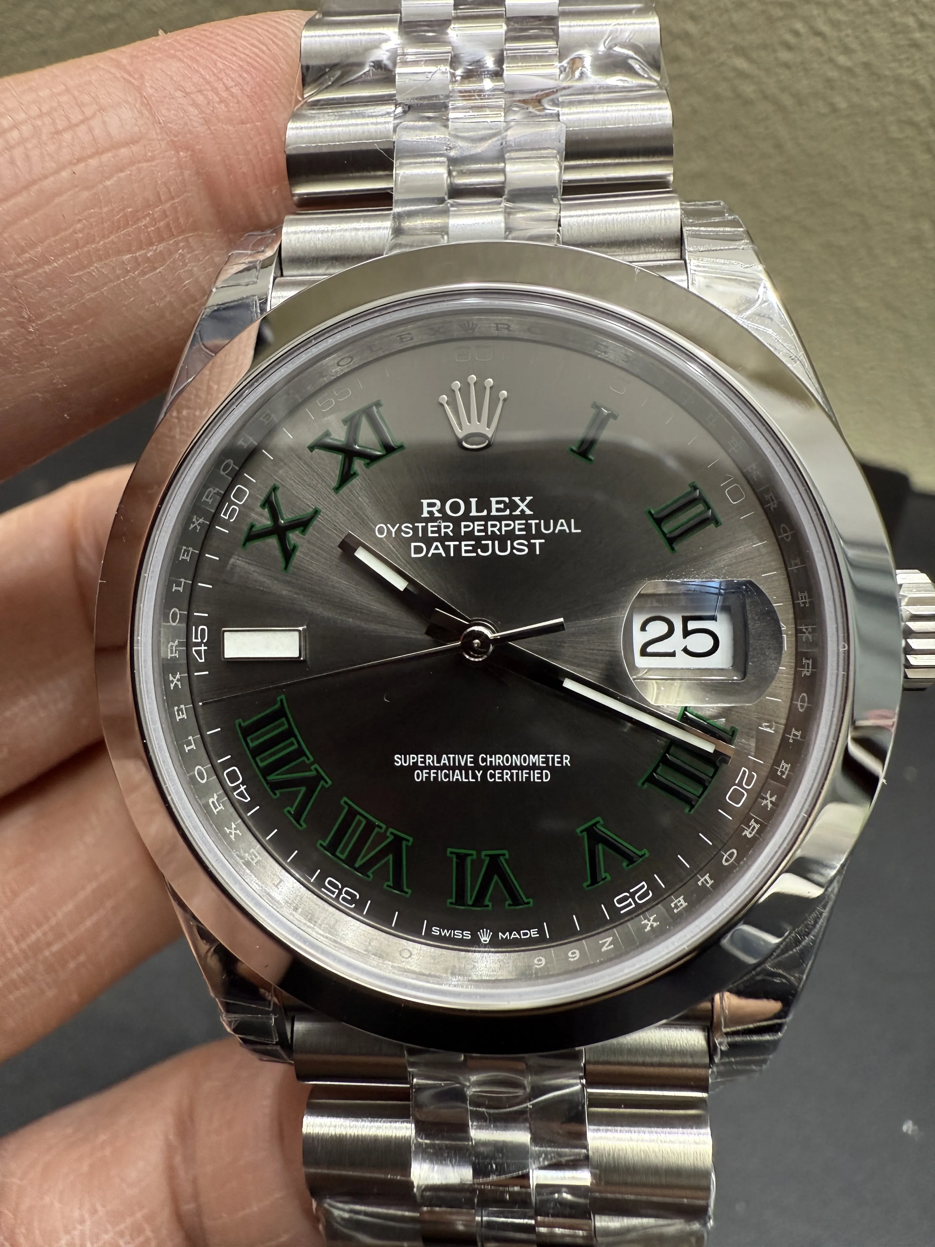 Rolex Datejust 41-Style Slate Green Roman Dial Watch D391519425 — view 9