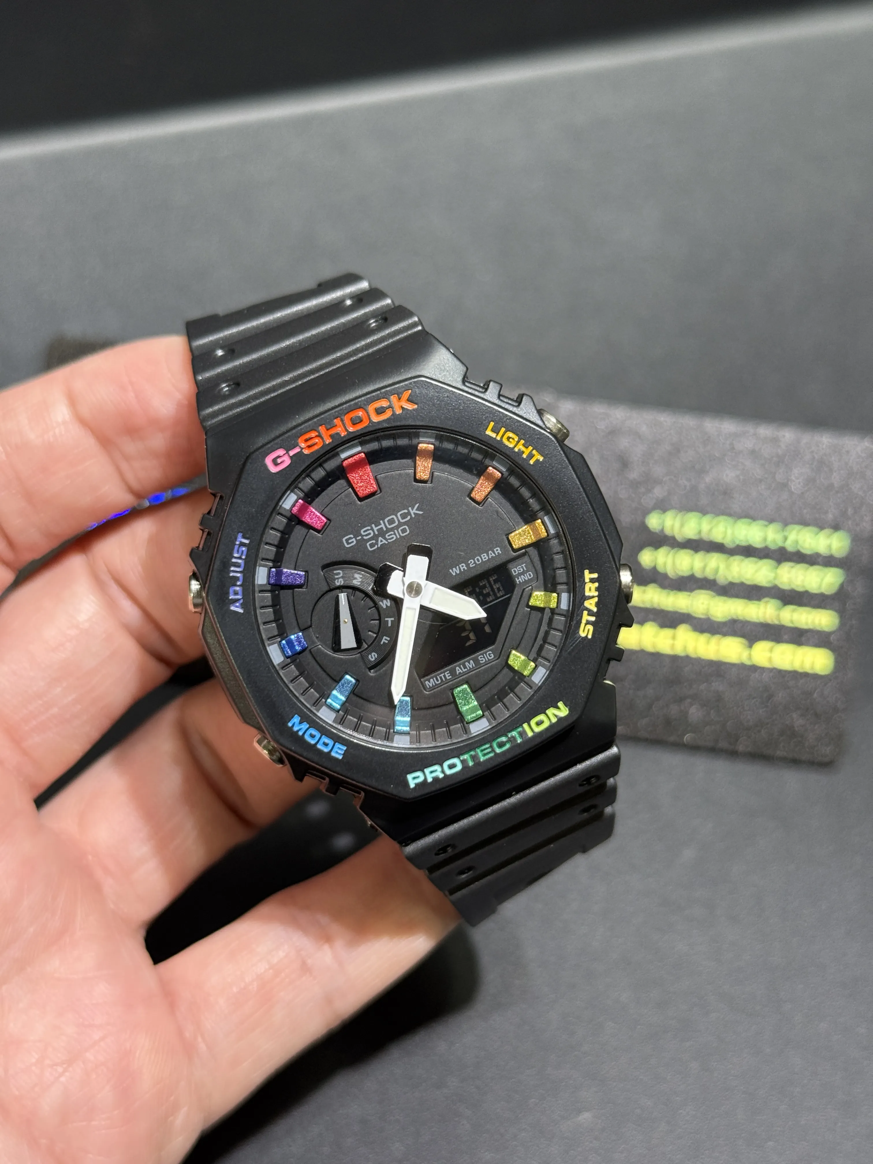 Casio G-Shock GA-2100-Style Rainbow Accent Watch D202519426 — view 2