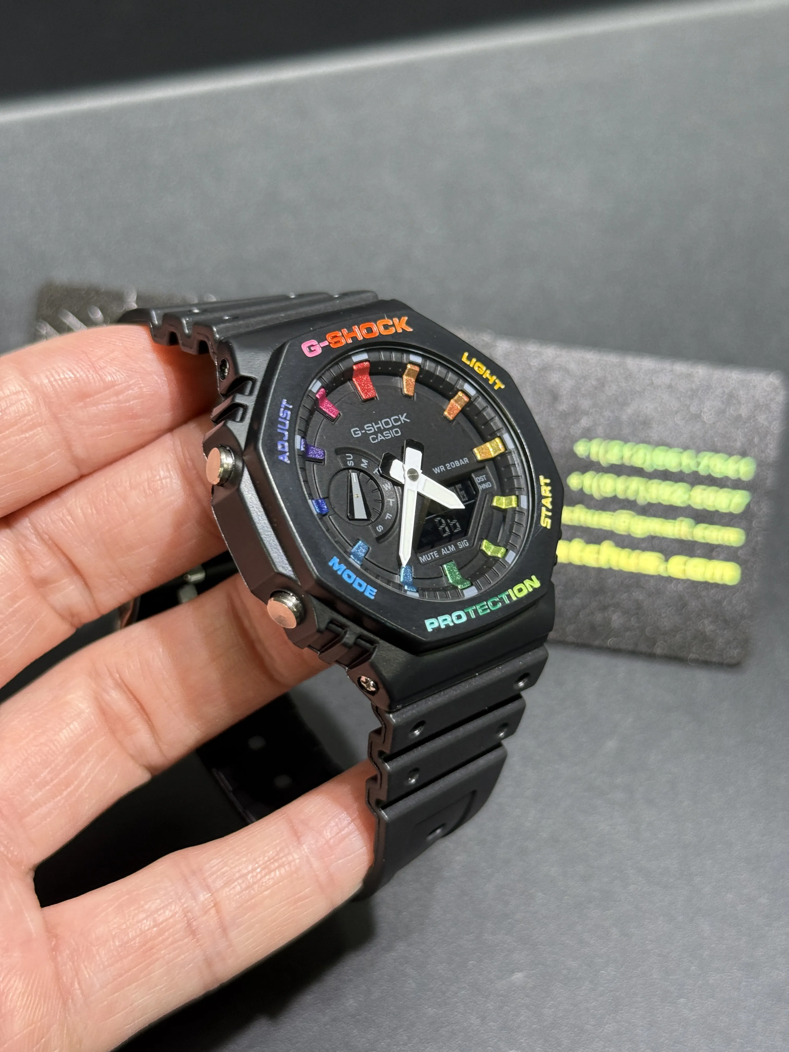 Casio G-Shock GA-2100-Style Rainbow Accent Watch D202519426 — view 3