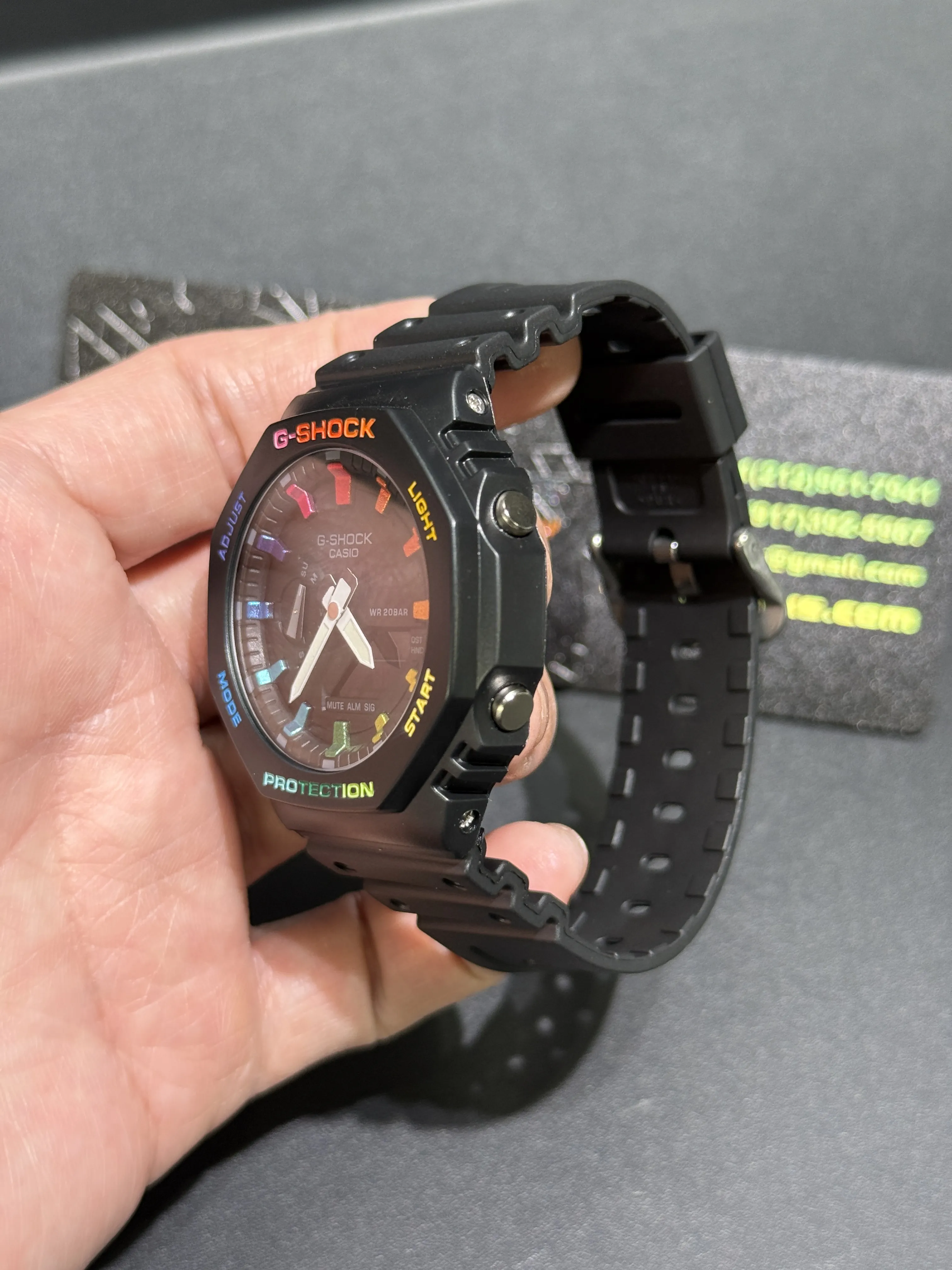 Casio G-Shock GA-2100-Style Rainbow Accent Watch D202519426 — view 5
