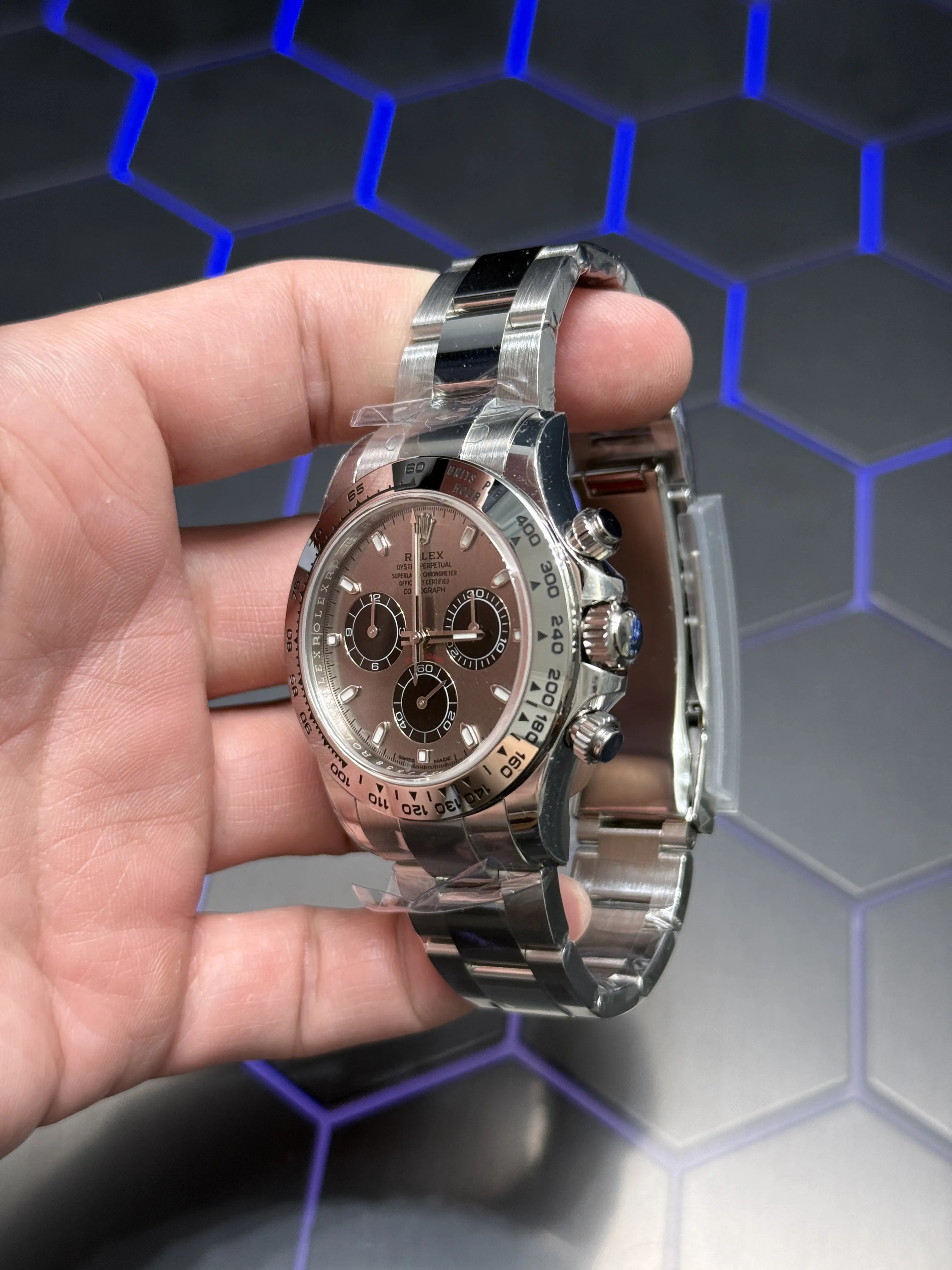 Rolex Daytona-Style Silver Grey Black Dial Chronograph Watch D594019430 — view 5
