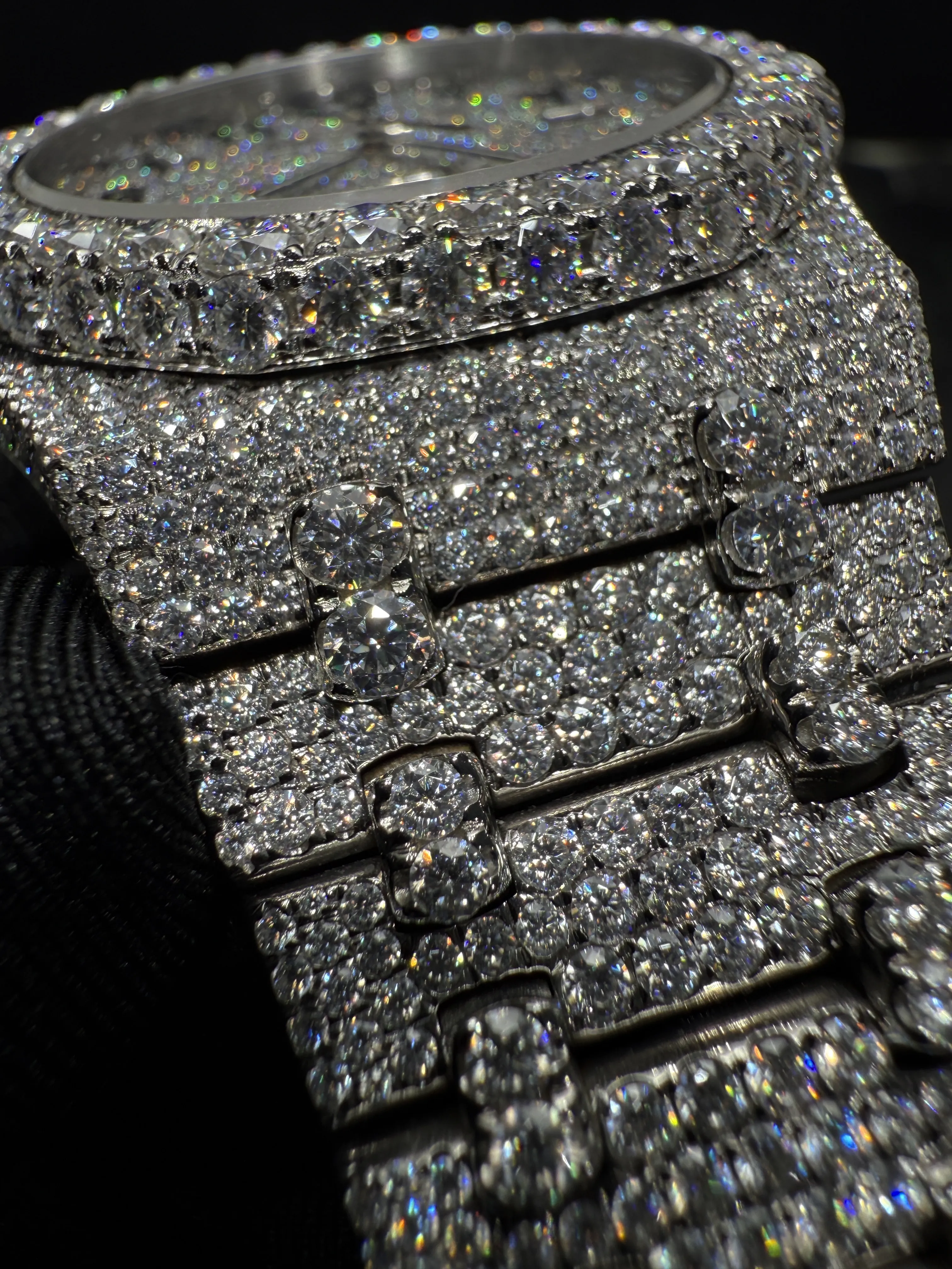 AP-Style Fully Iced-Out Silver Arabic Dial Watch D1215019438 — view 12